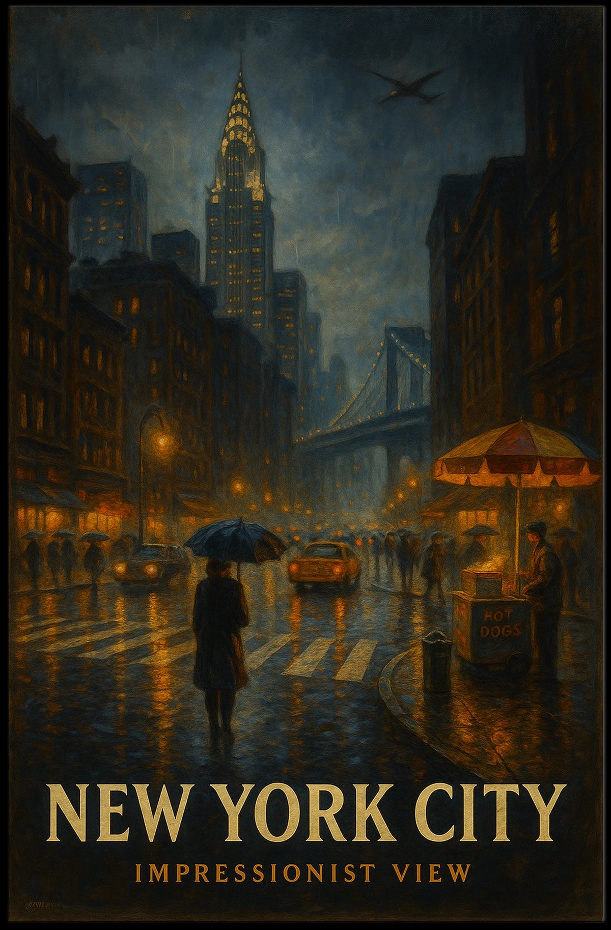 New York City Impressionist View Poster