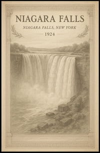 Vintage Niagara Falls 1924 Travel Poster