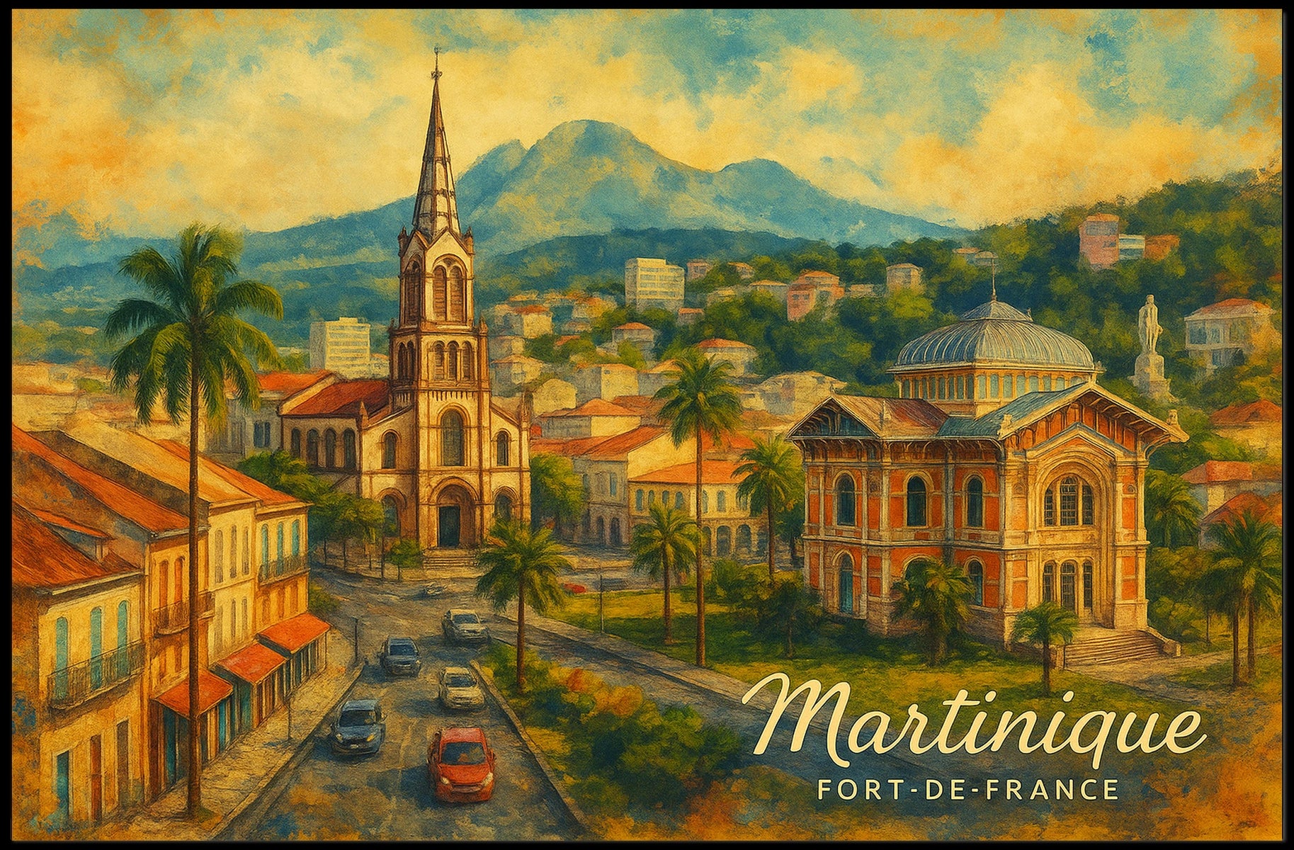 Martinique Fort-de-France Poster