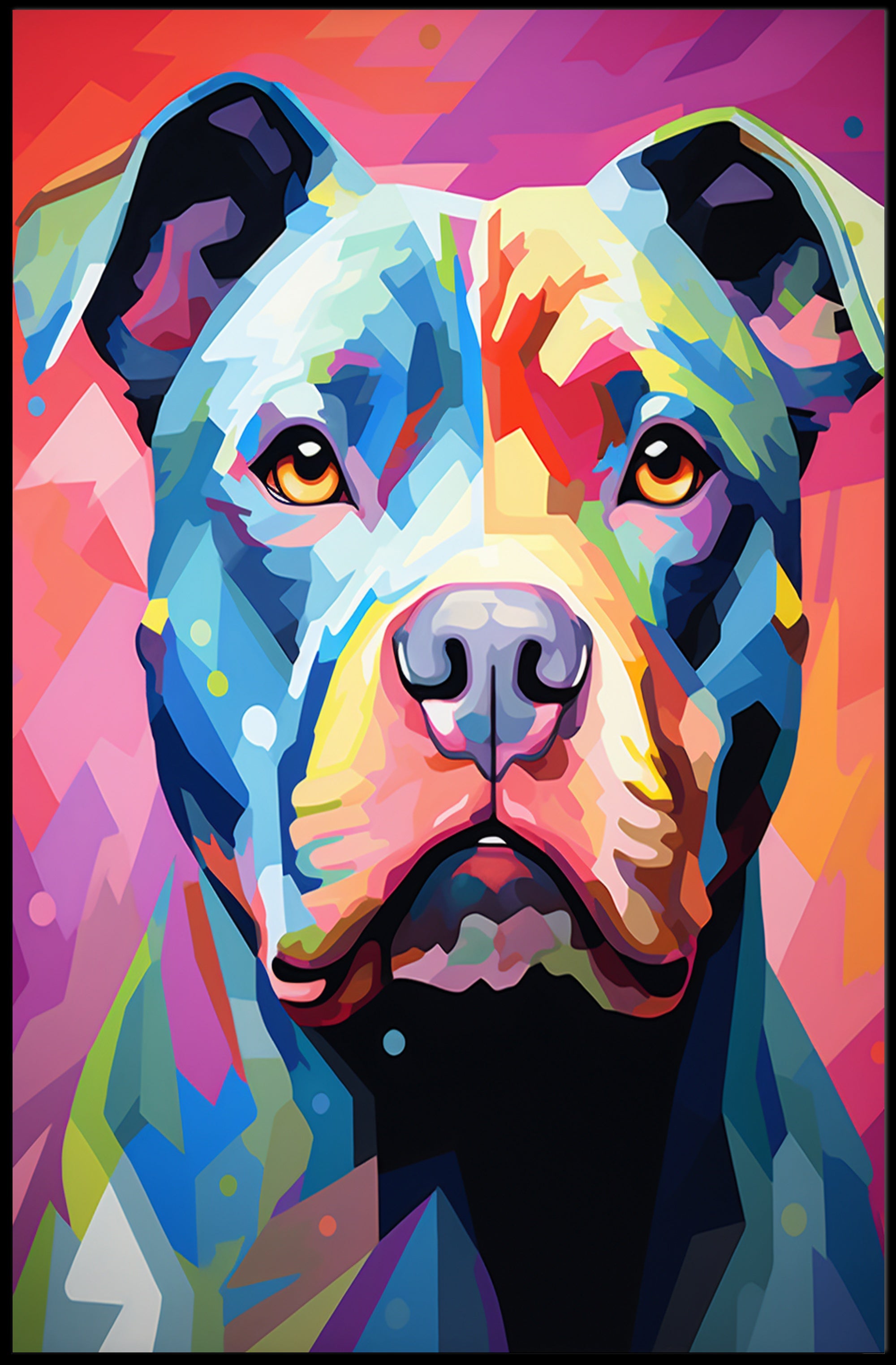 Vibrant Canine Portrait Poster