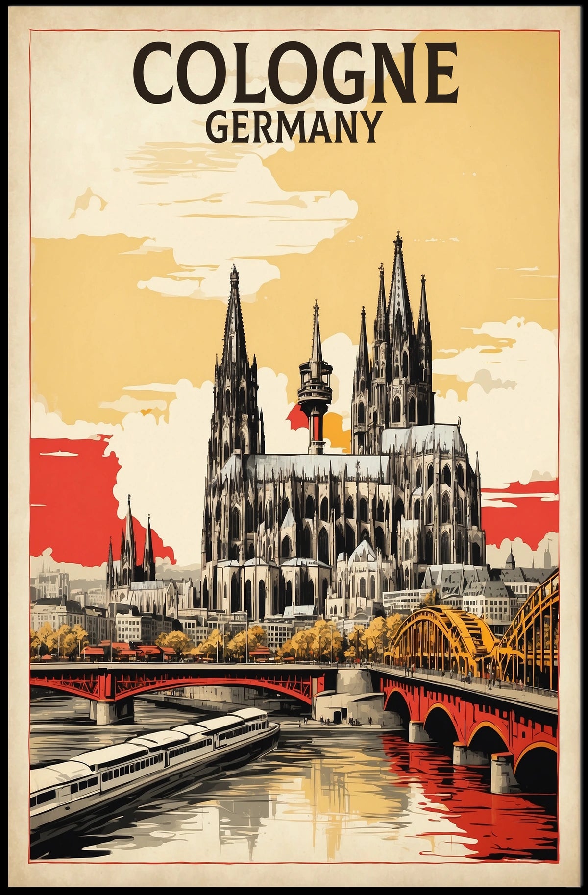 Cologne Germany Architectural Splendor Poster