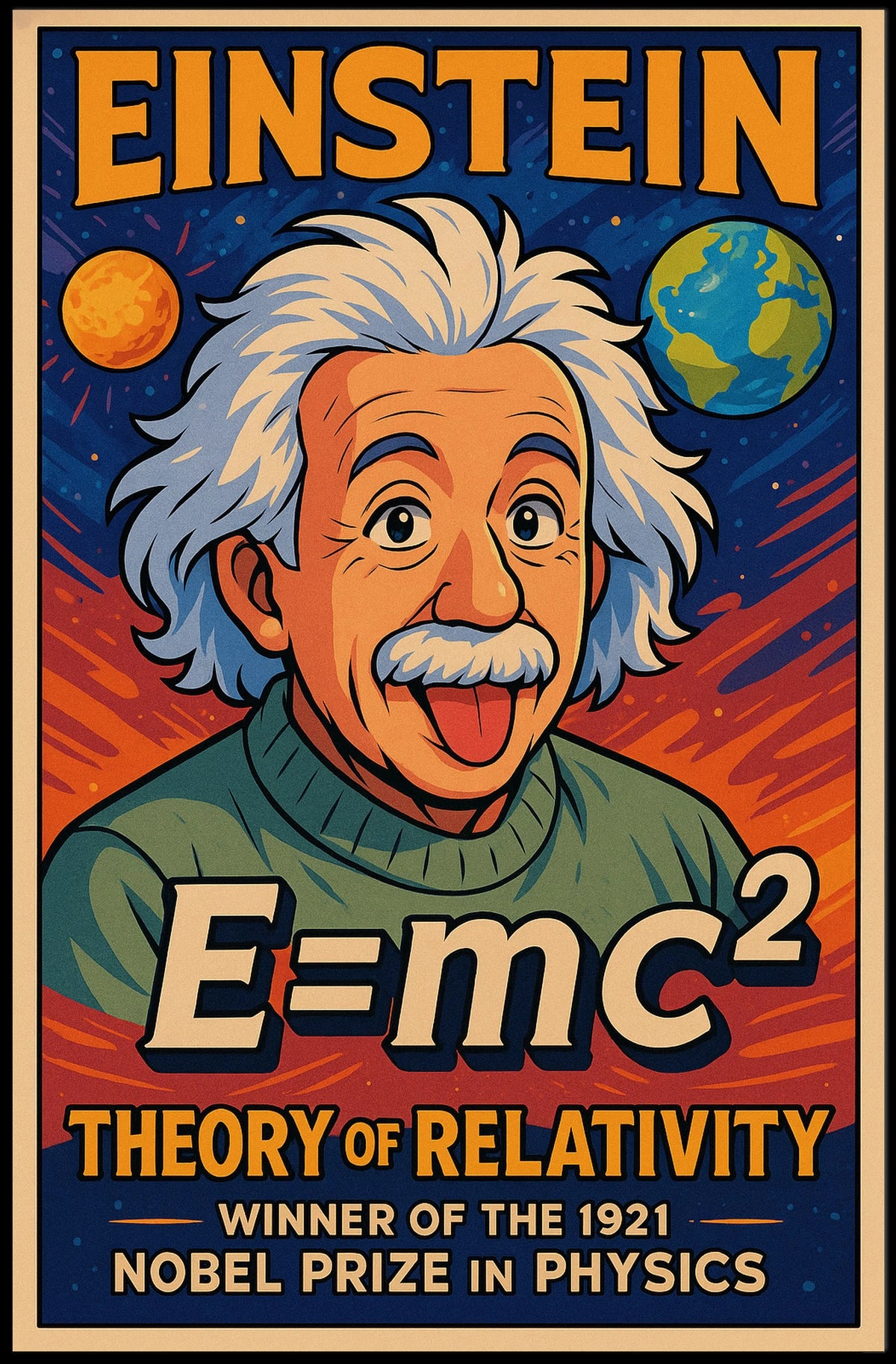 Albert Einstein Theory Of Relativity Poster