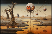 Surreal Alien Landscape: Futuristic Sci-Fi Poster