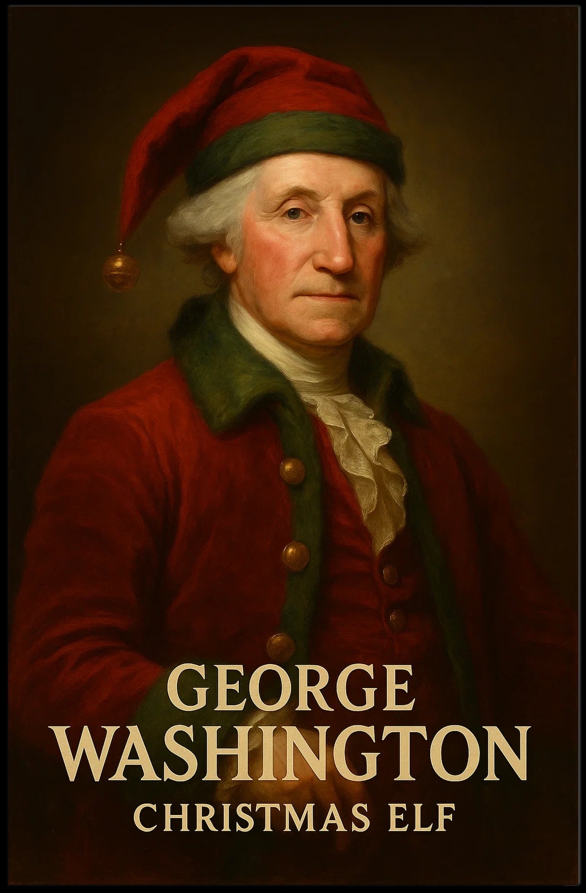 George Washington as Christmas elf Historical Poster