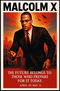 Malcolm X Vision for the Future Poster PosterGoat