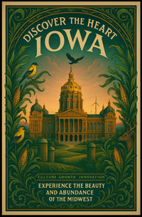 Discover The Heart Of Iowa Poster