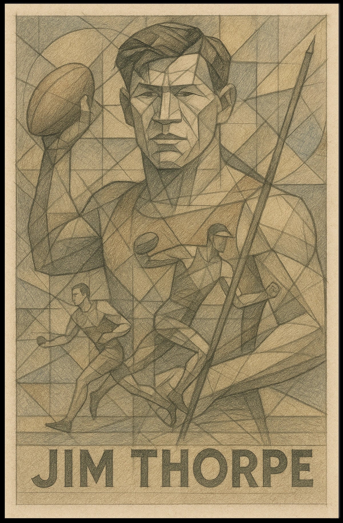 Jim Thorpe Athletic Legend Poster