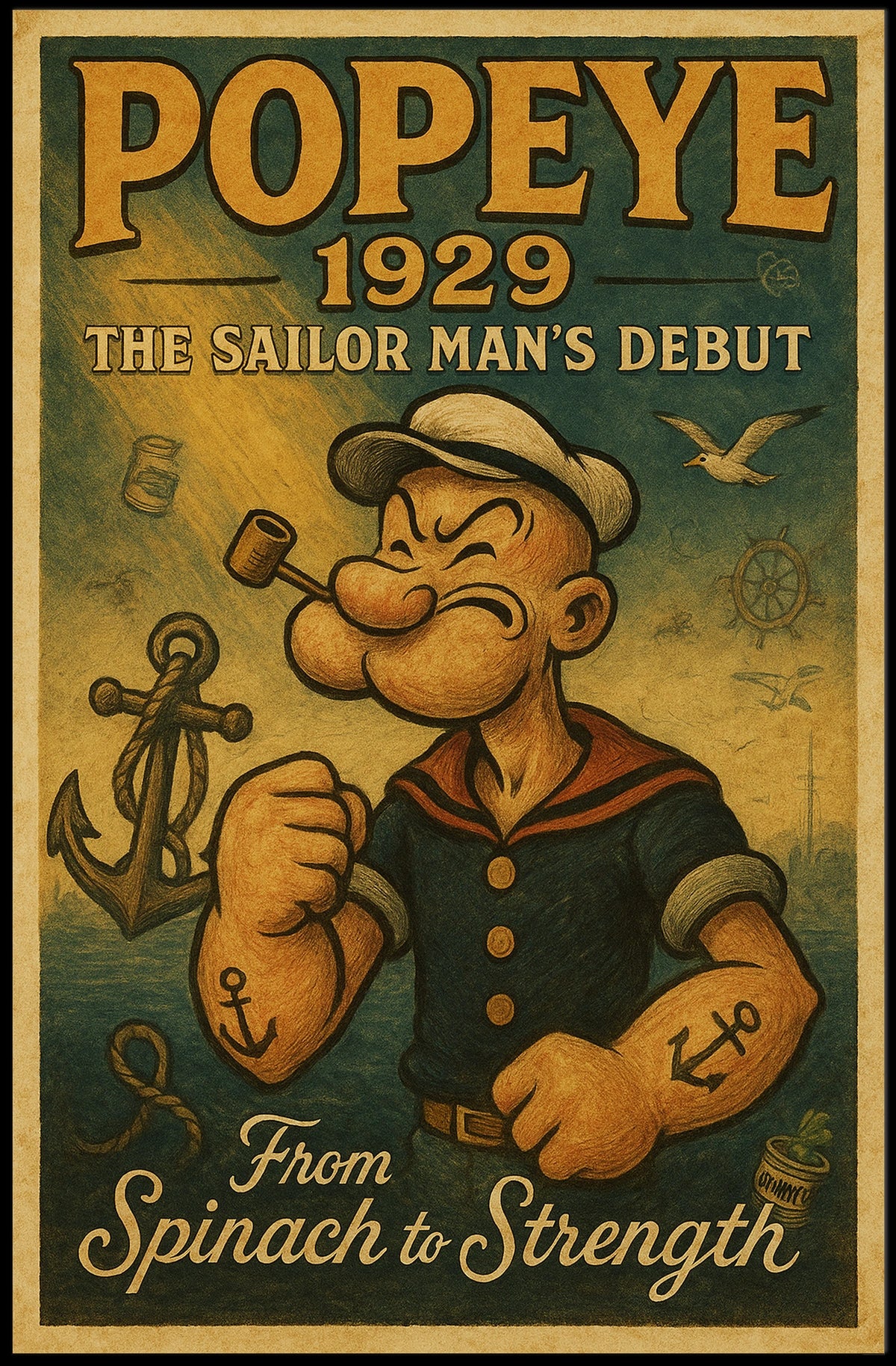 Popeye 1929 Art Poster POP-240