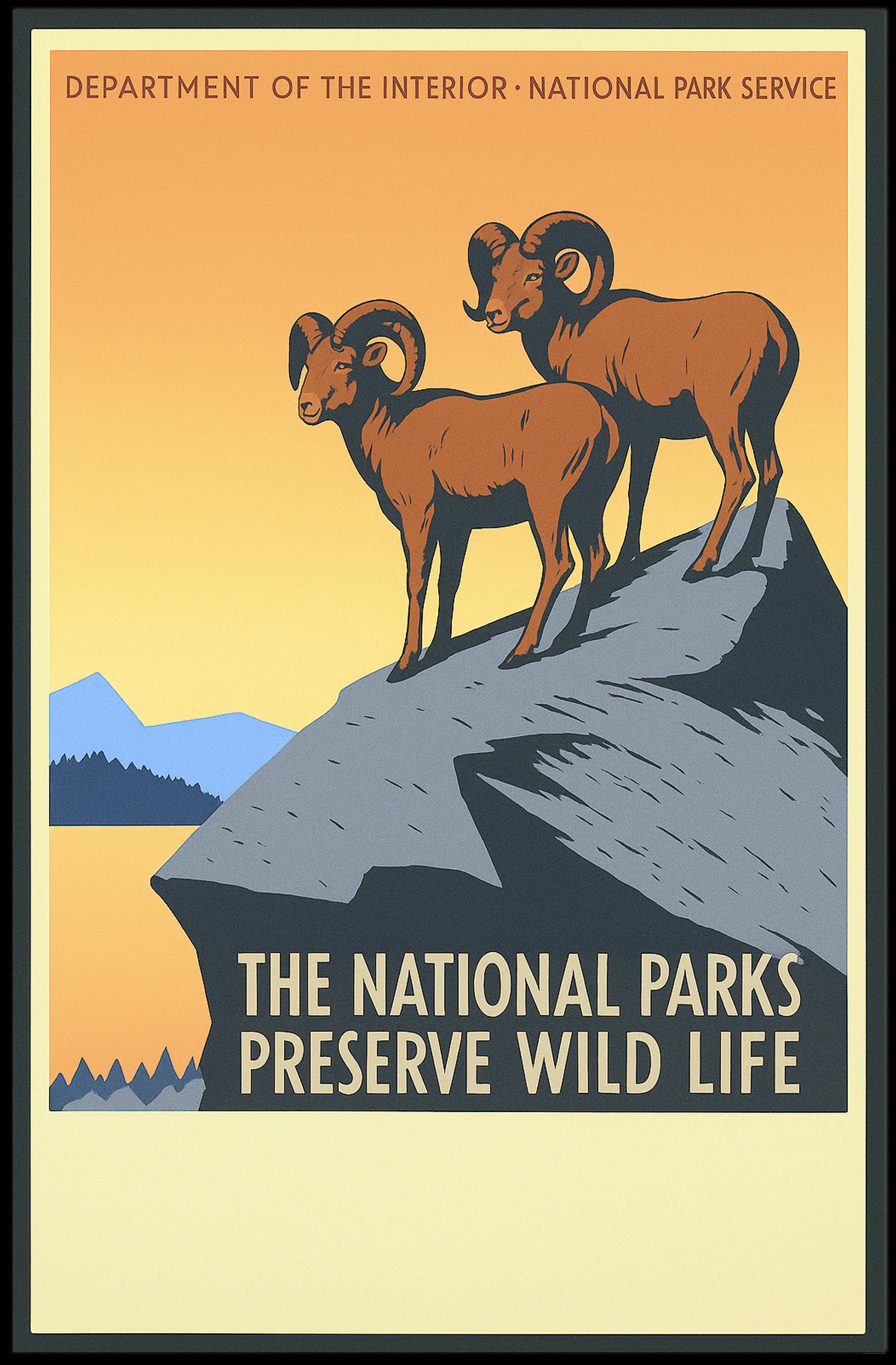 Preserve Wildlife in National Parks Poster PosterGoat