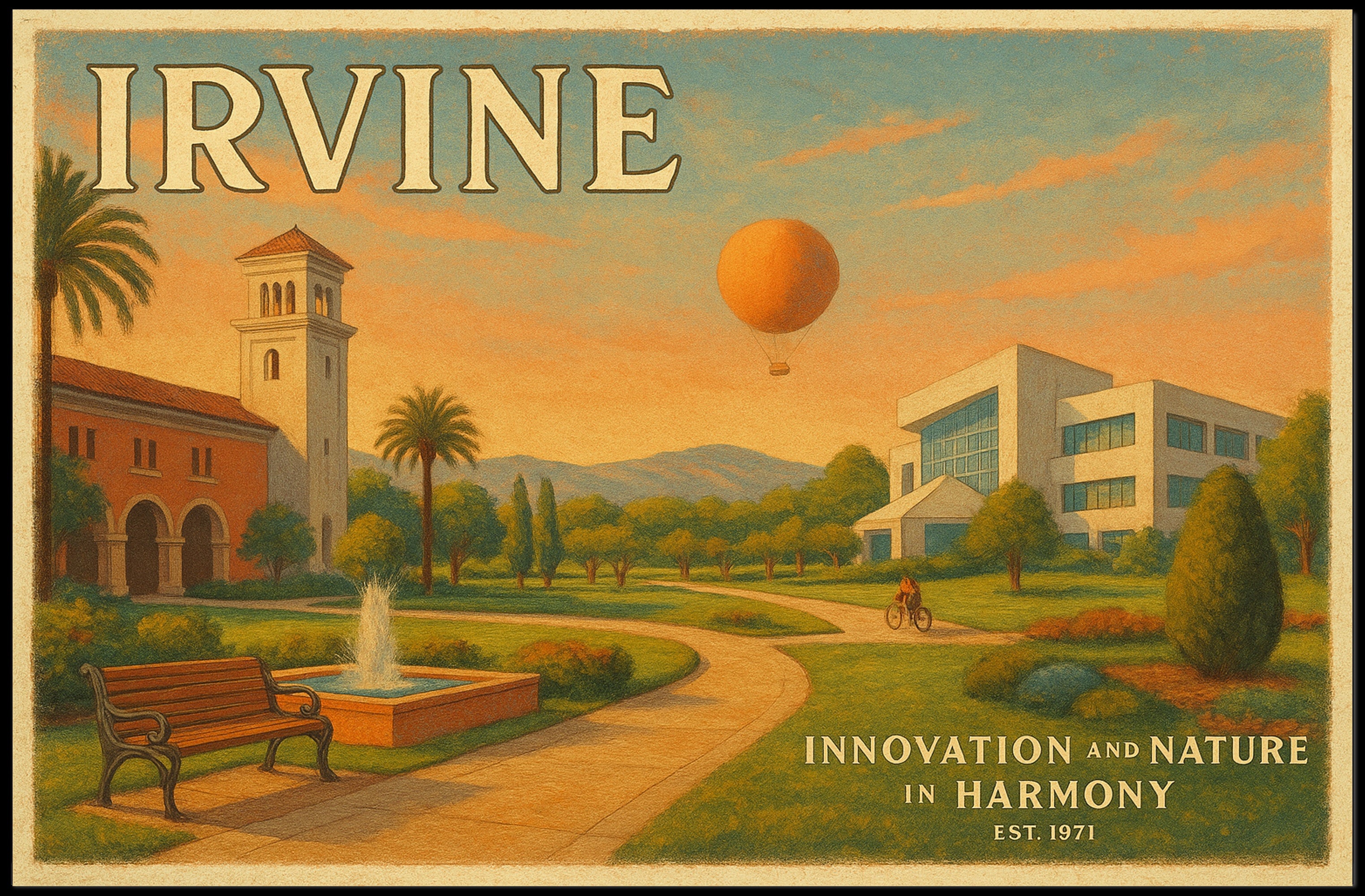 Irvine Innovation and Nature Poster Art Print