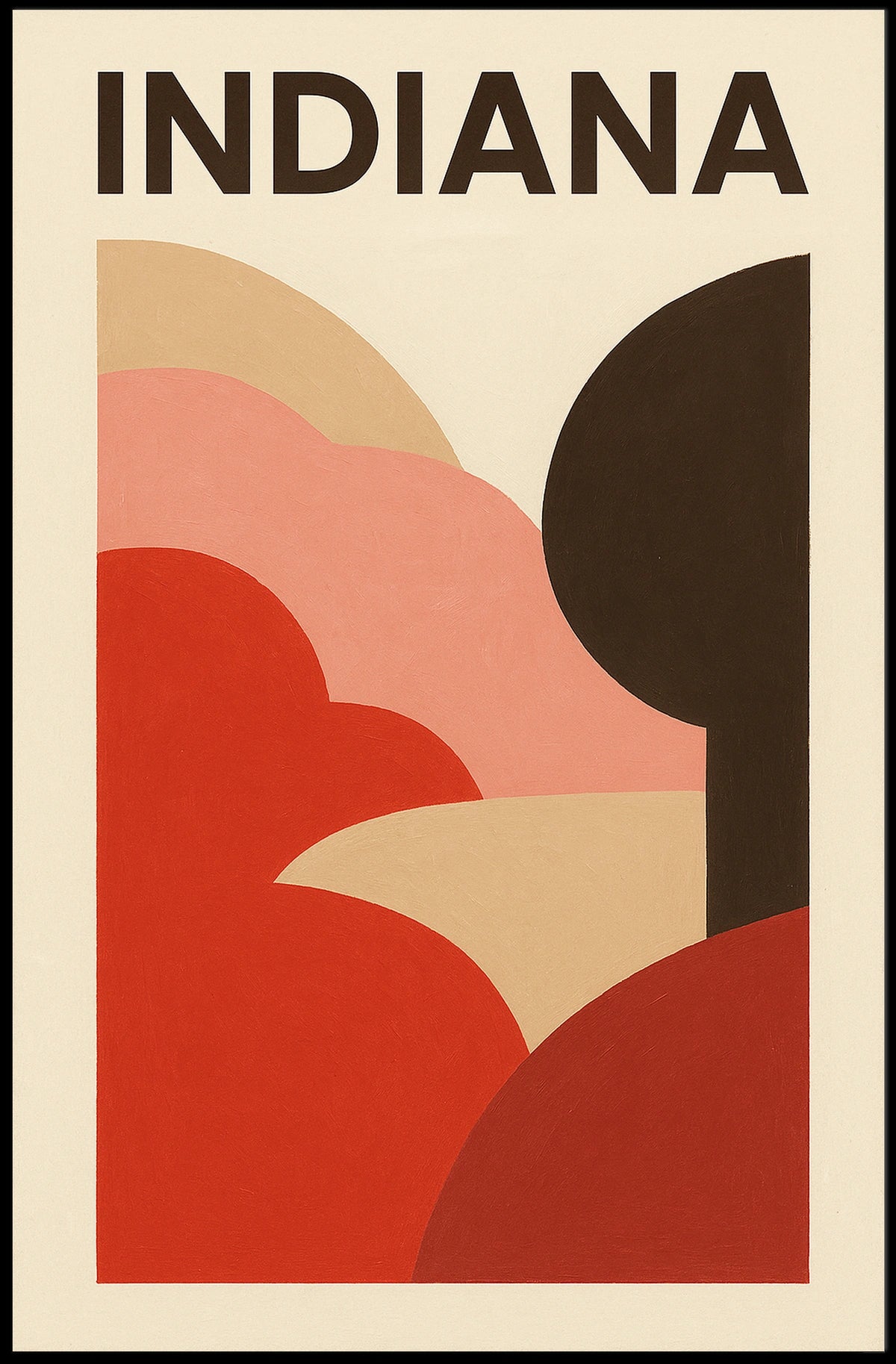 Indiana Abstract Landscape Poster