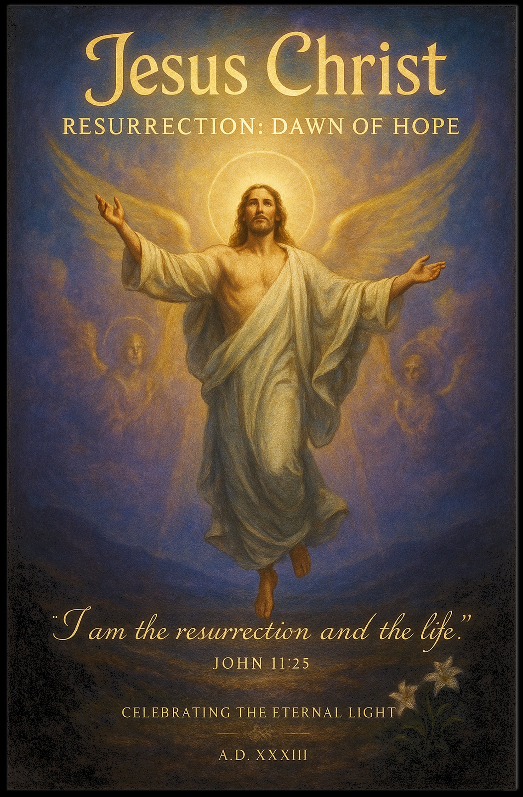 Jesus Christ Resurrection Dawn of Hope Poster PosterGoat