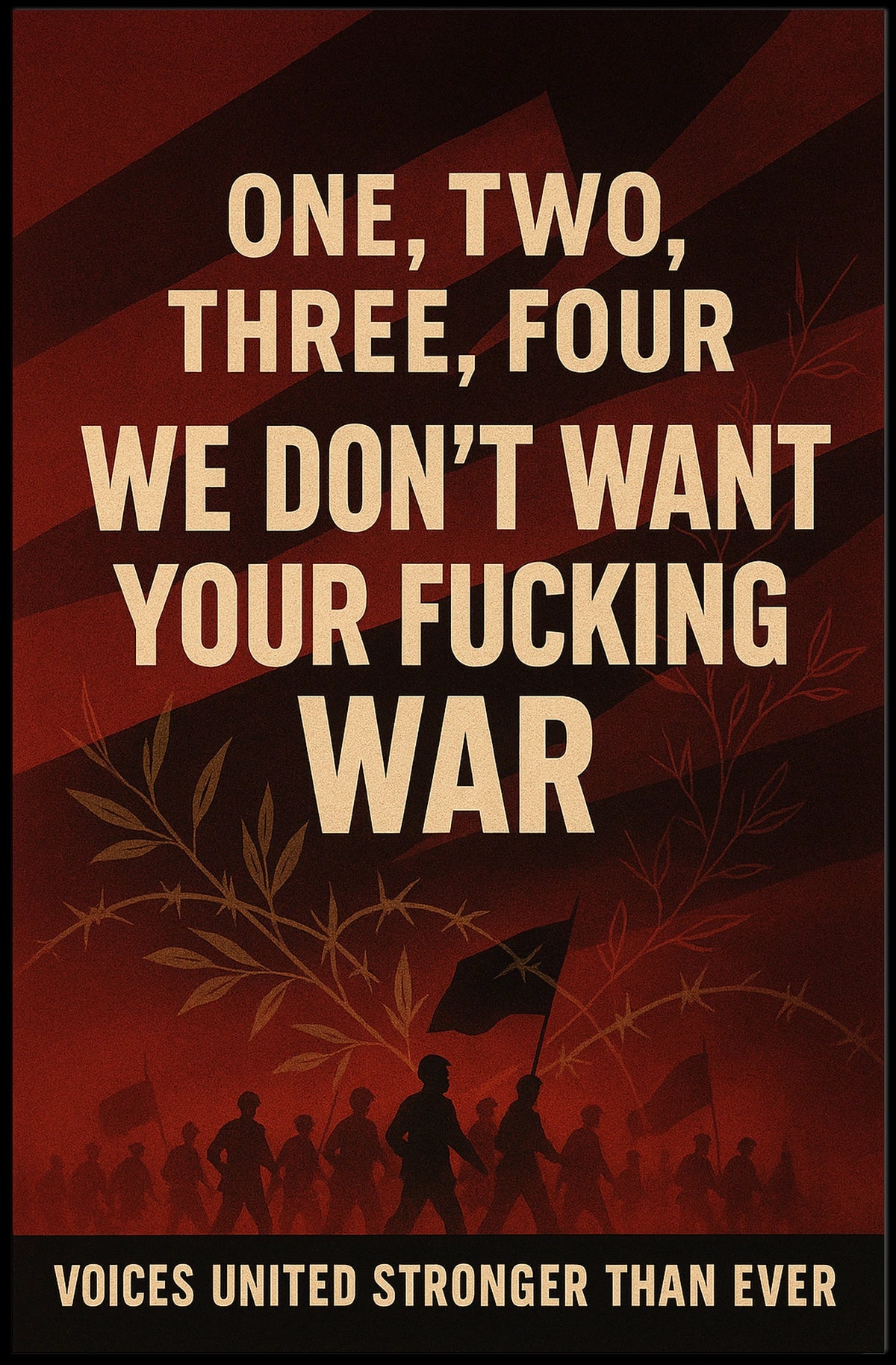 Voices United Against War Poster