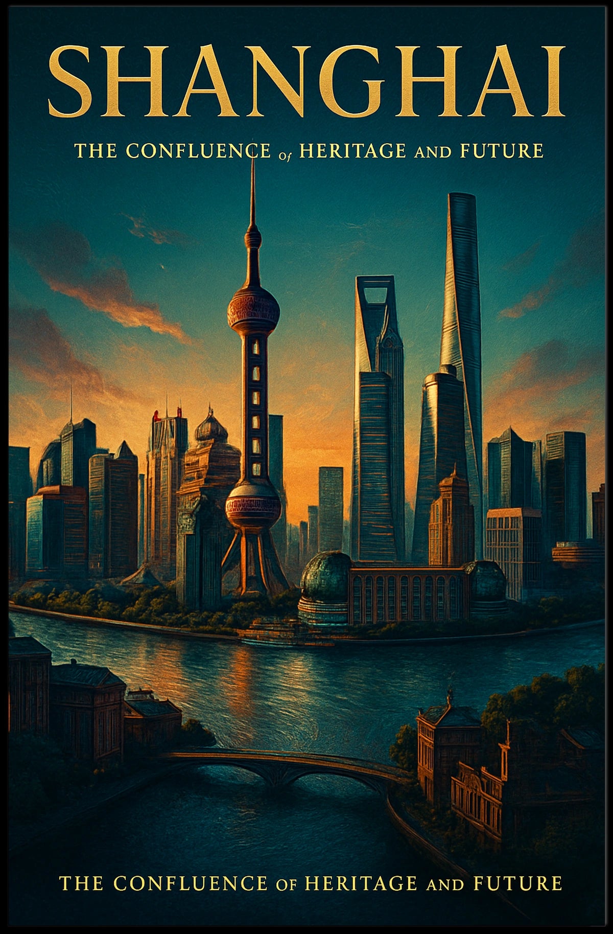 Shanghai The Confluence of Heritage and Future Poster