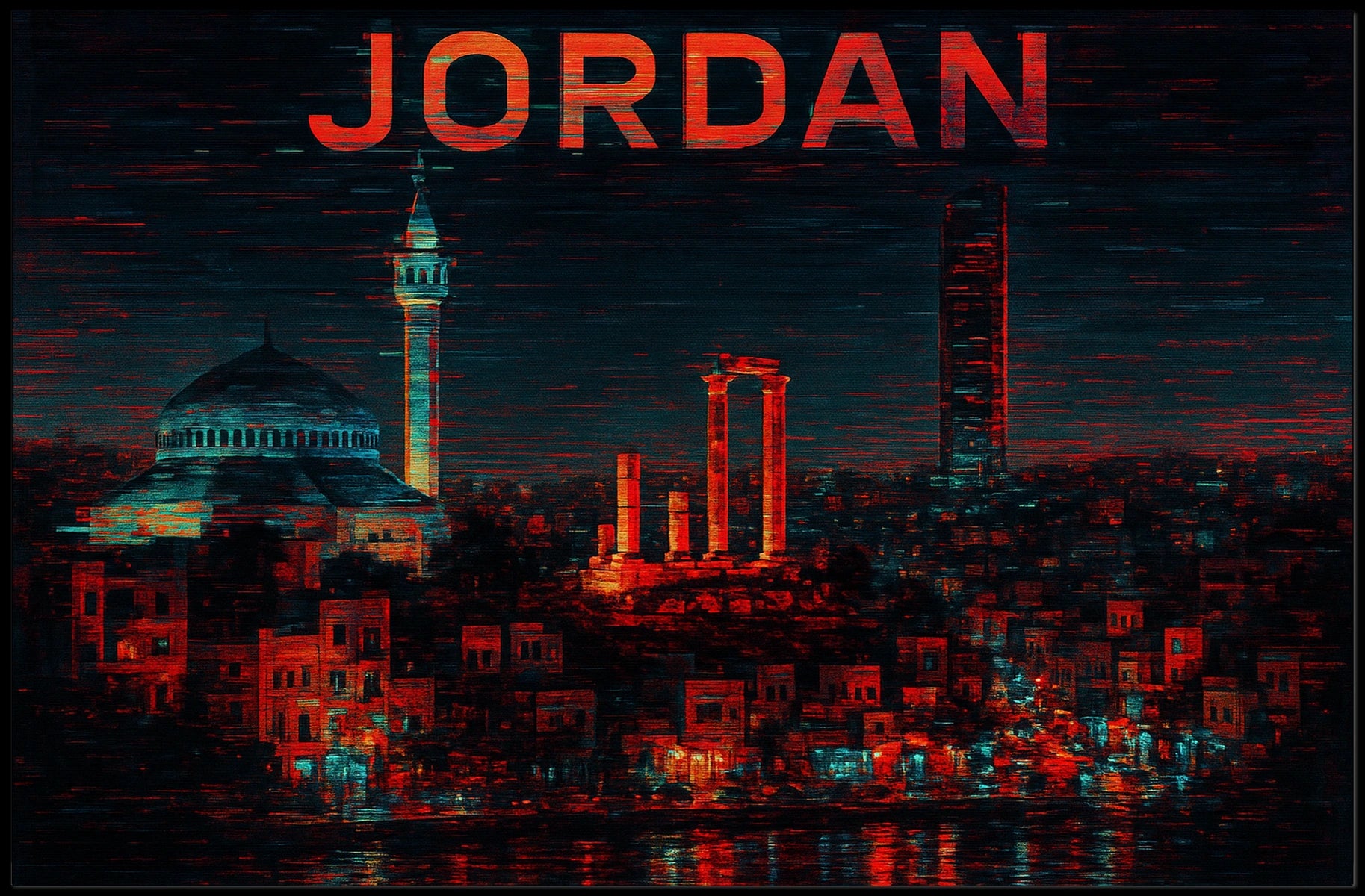 Jordan A Nighttime Cityscape Poster