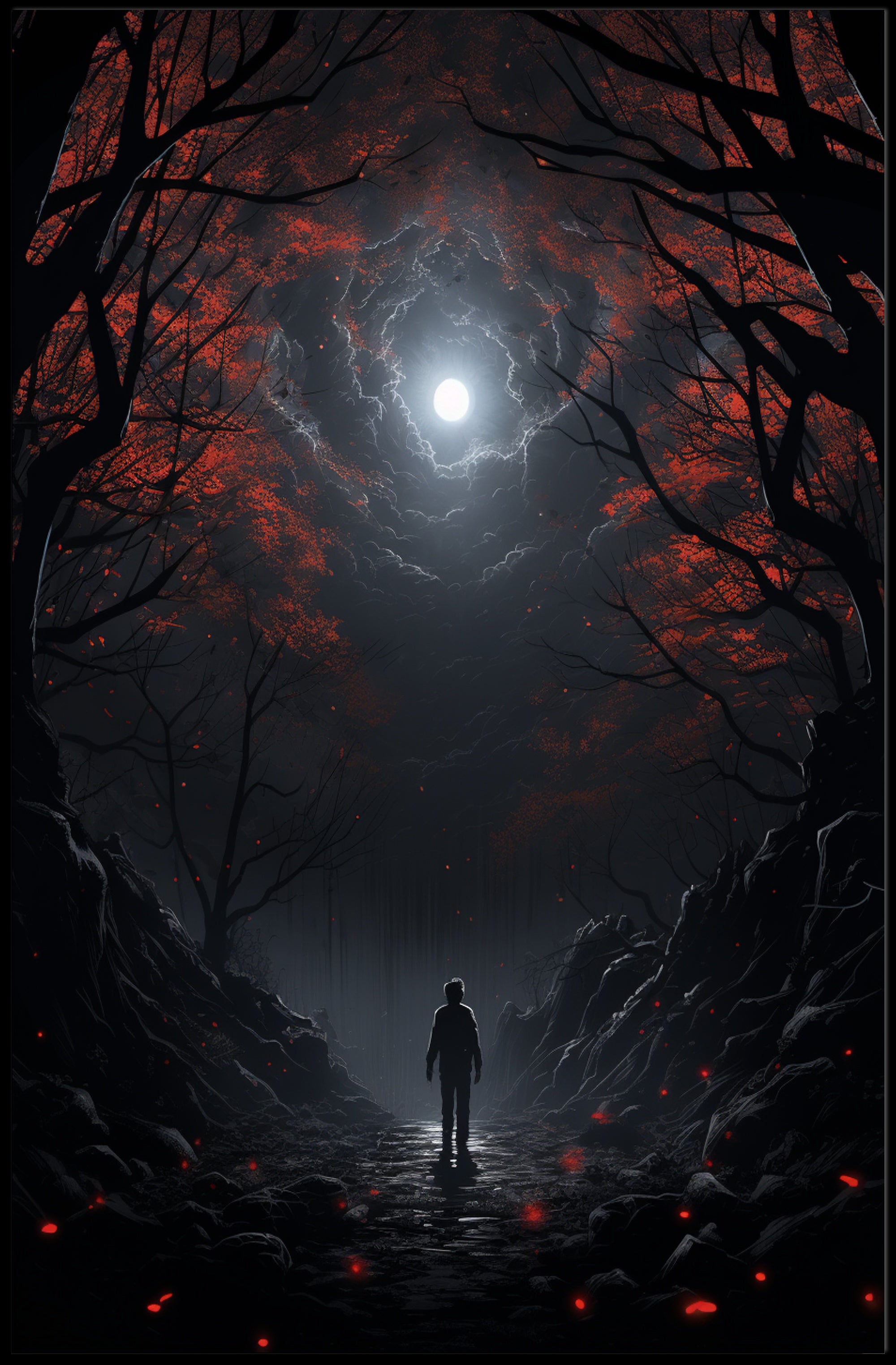 Moonlit Pathway Poster