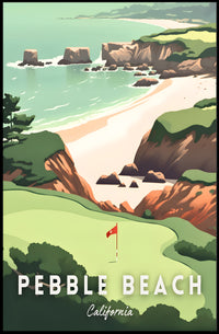 Pebble Beach Scenic Poster