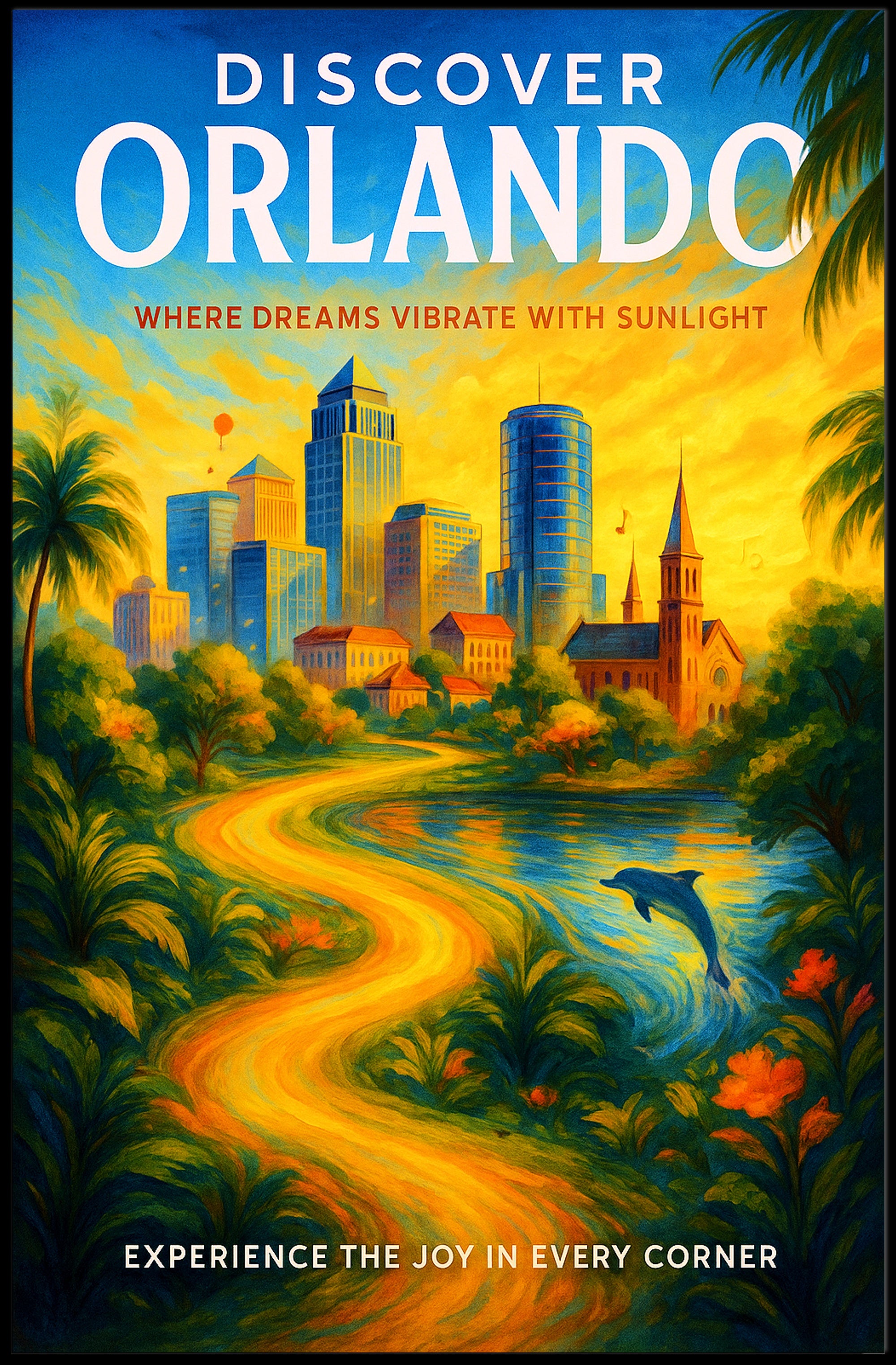 Discover Orlando Poster PosterGoat