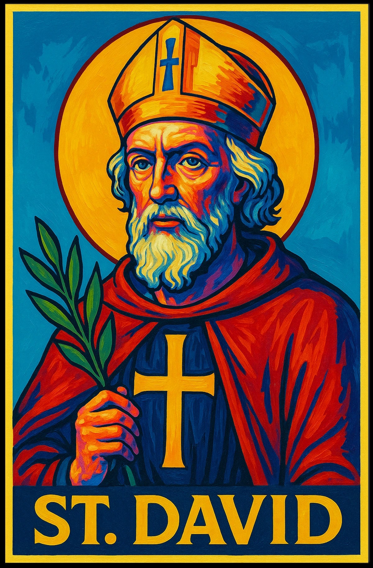 St. David Iconography Poster