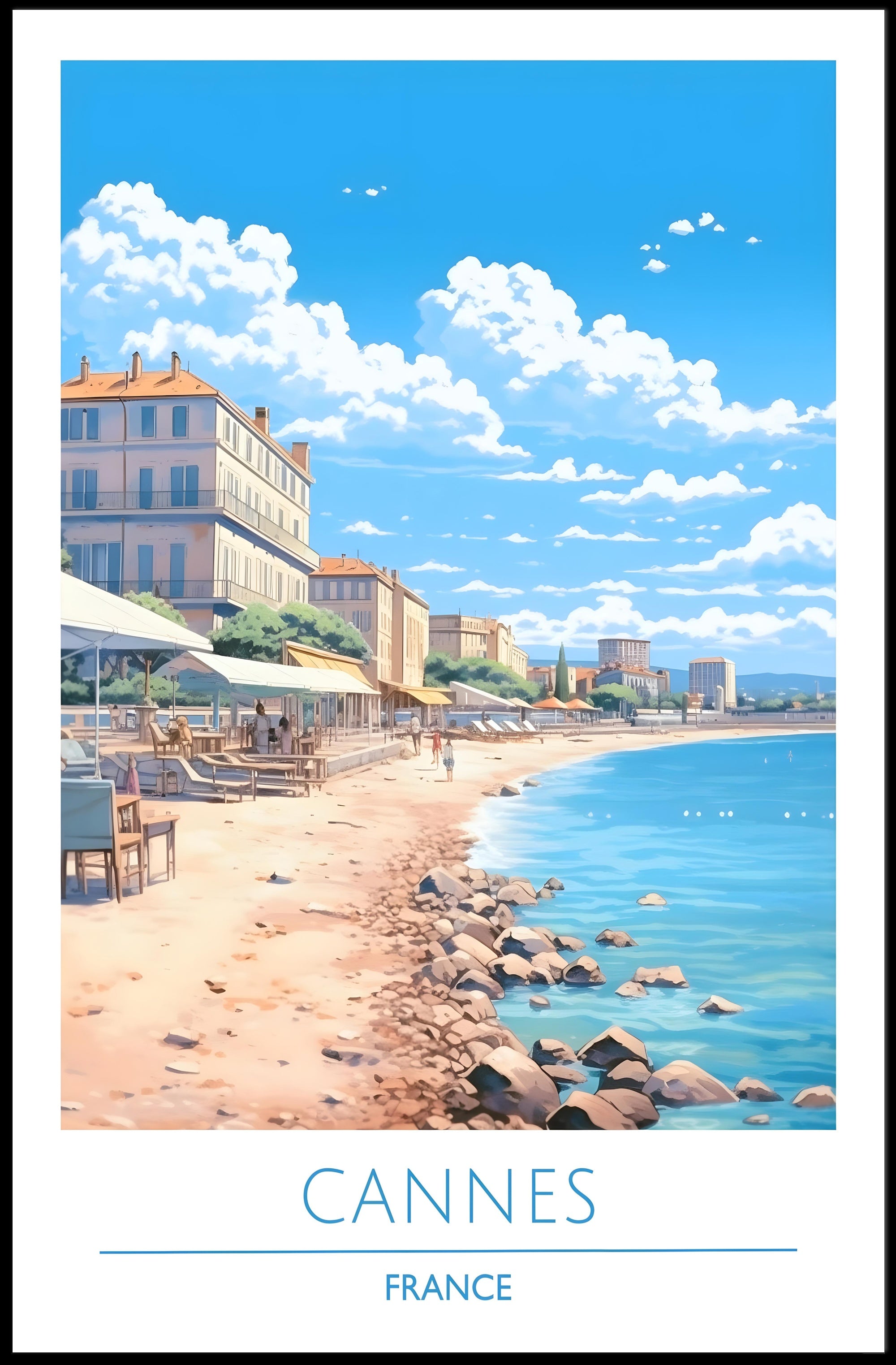 Coastal Charm of Cannes Poster