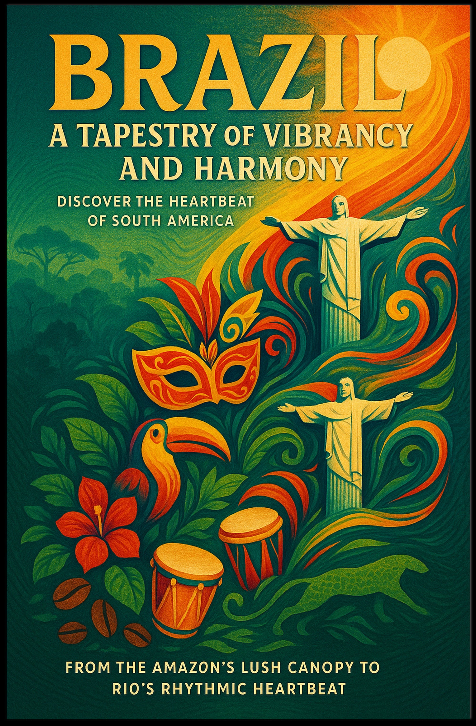 Brazil A Tapestry of Vibrancy and Harmony Poster