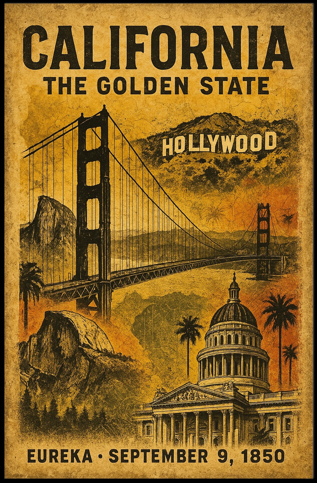 California The Golden State Poster