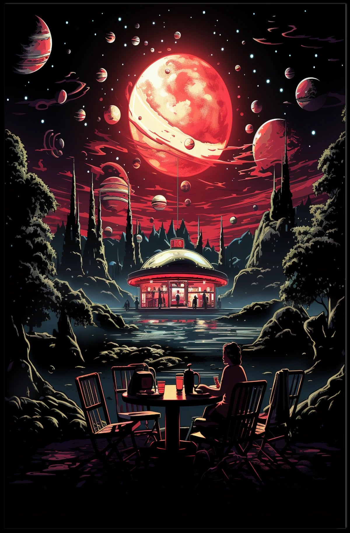 Cosmic Diner Dreamscape Poster