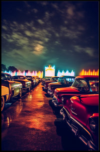 Nostalgic Drive-In Experience Poster