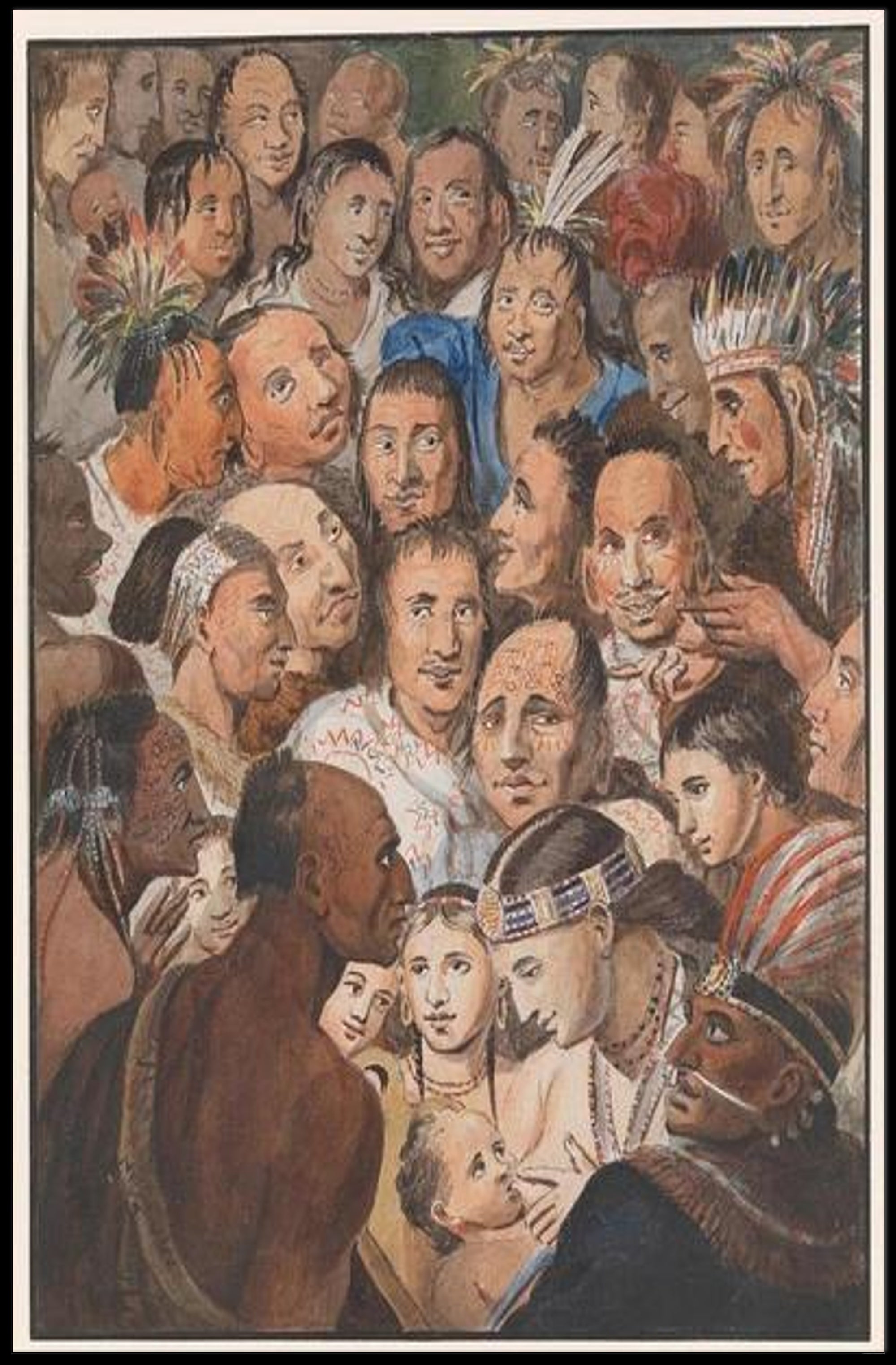 Gathering of Diverse Faces Poster PosterGoat