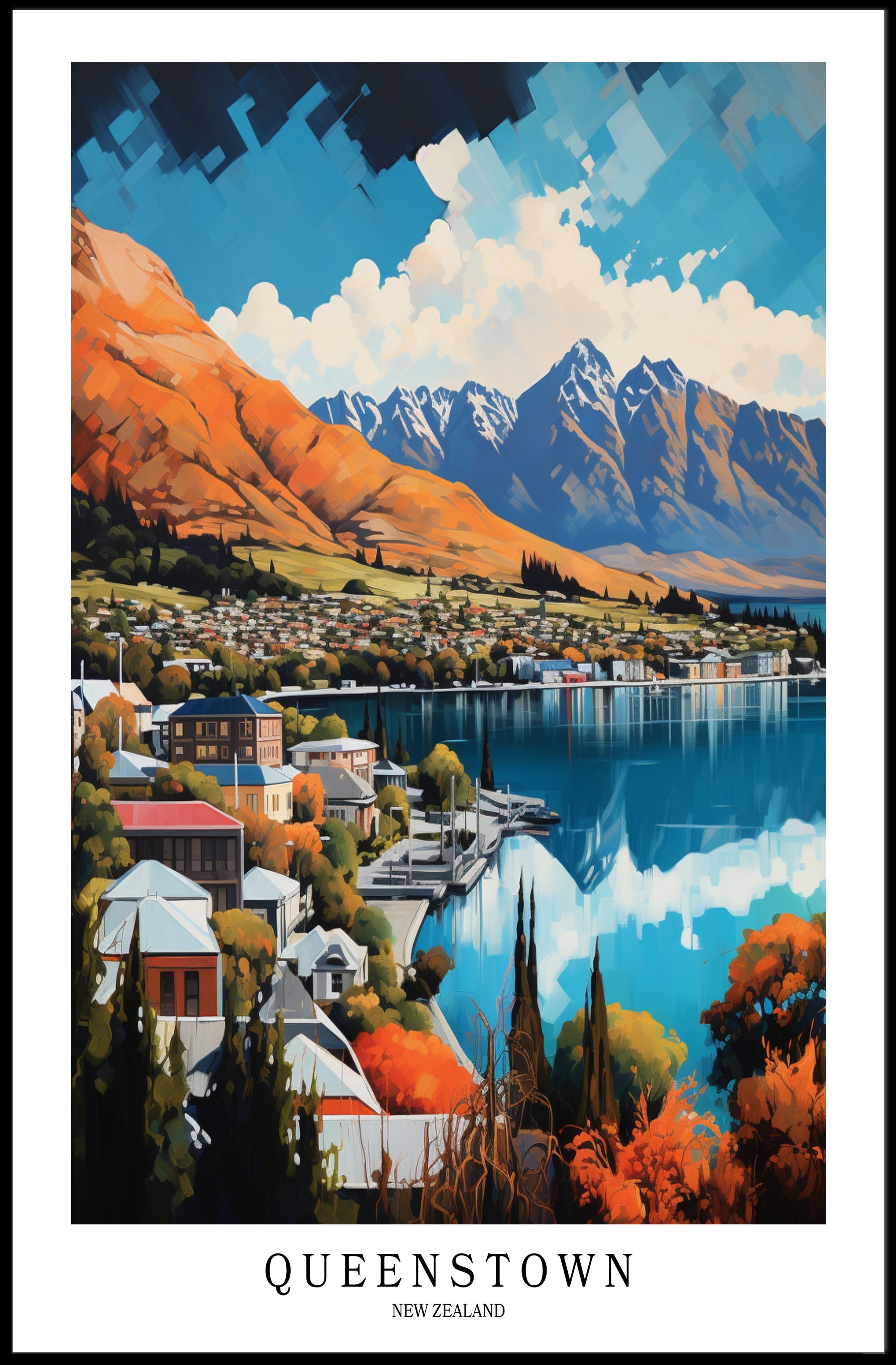 Queenstown, New Zealand Poster PosterGoat