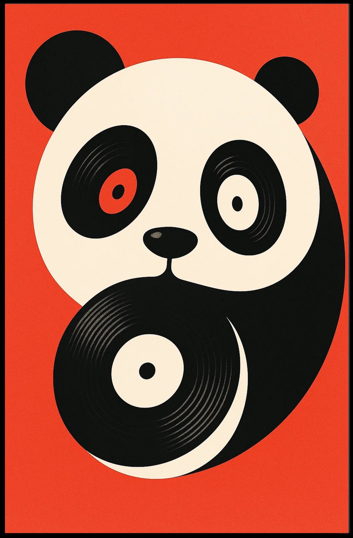 Panda Vinyl Vibes Poster