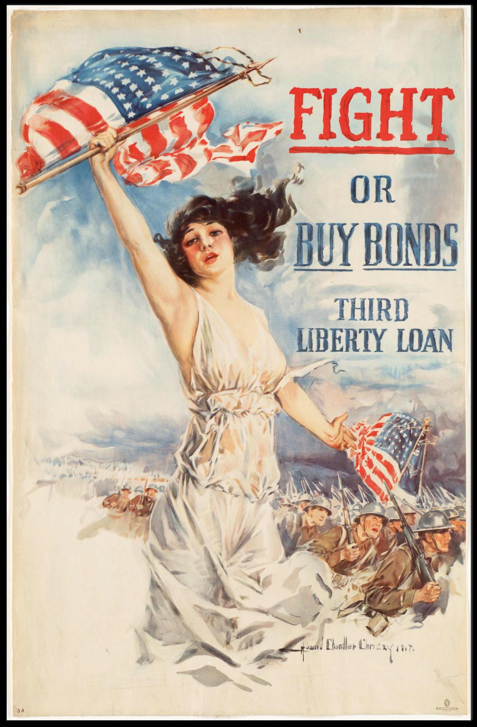 Patriotic Liberty WWI America Propaganda Poster