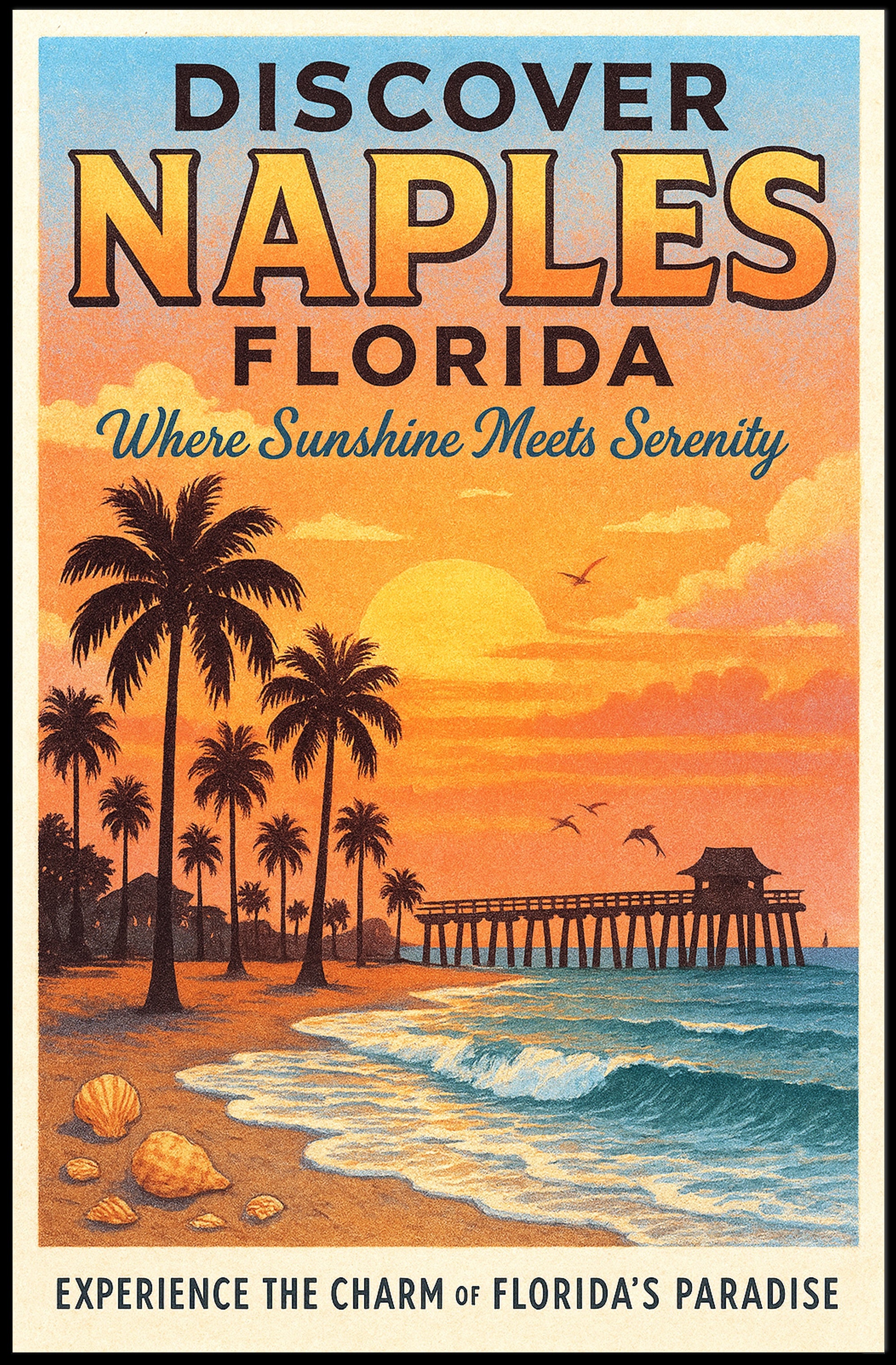 Discover Naples, Florida Poster PosterGoat