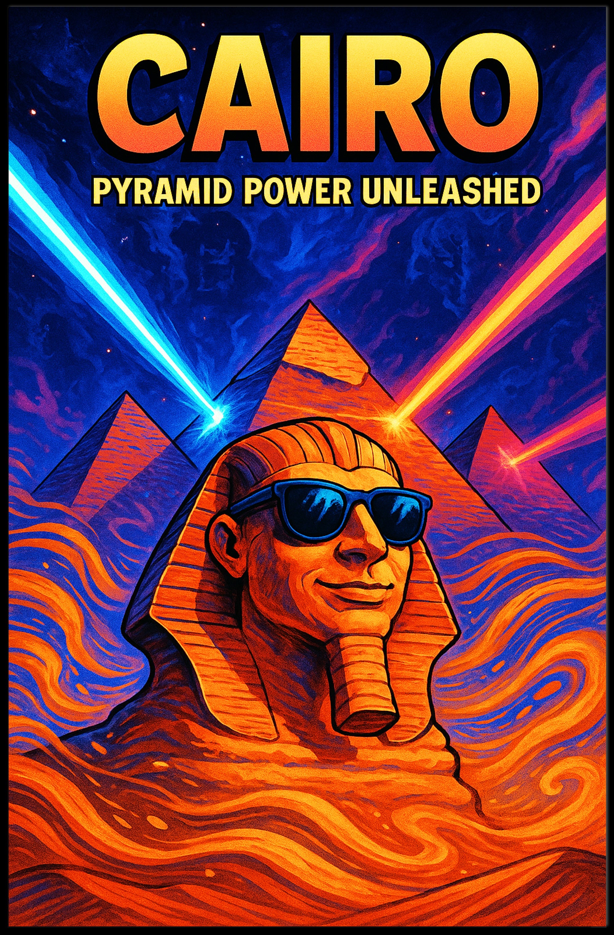 Cairo Pyramid Power Unleashed Poster PosterGoat