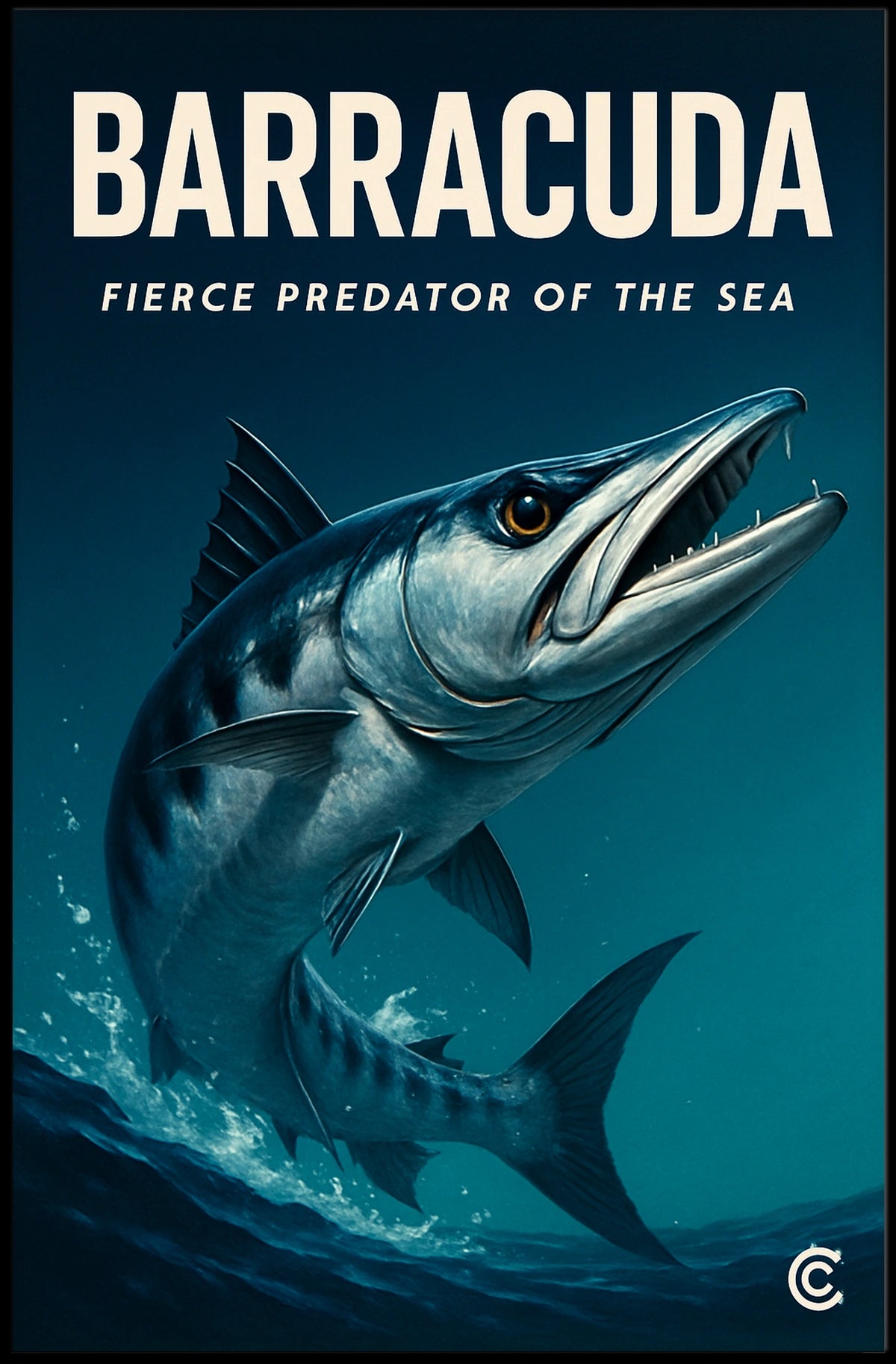Barracuda Fierce Predator Of The Sea Poster