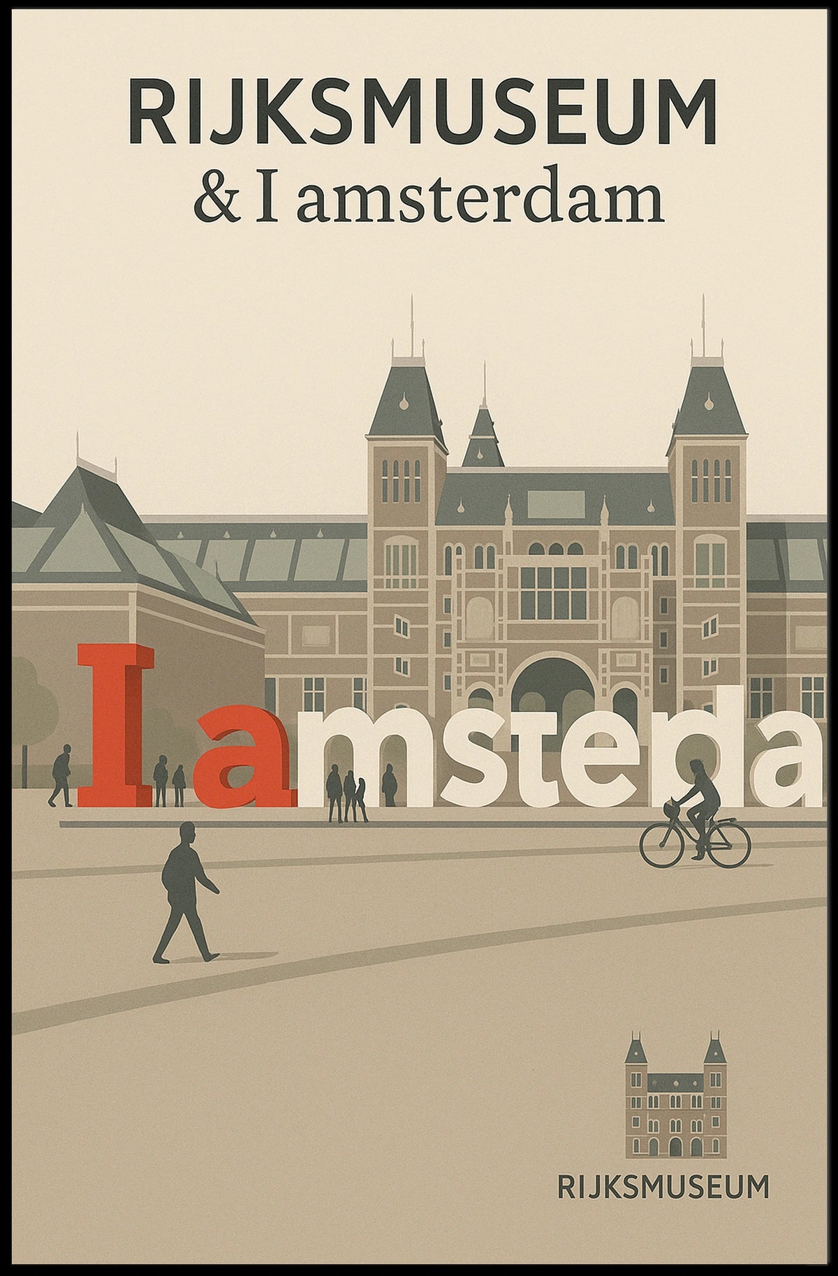 Rijksmuseum and I Amsterdam Poster