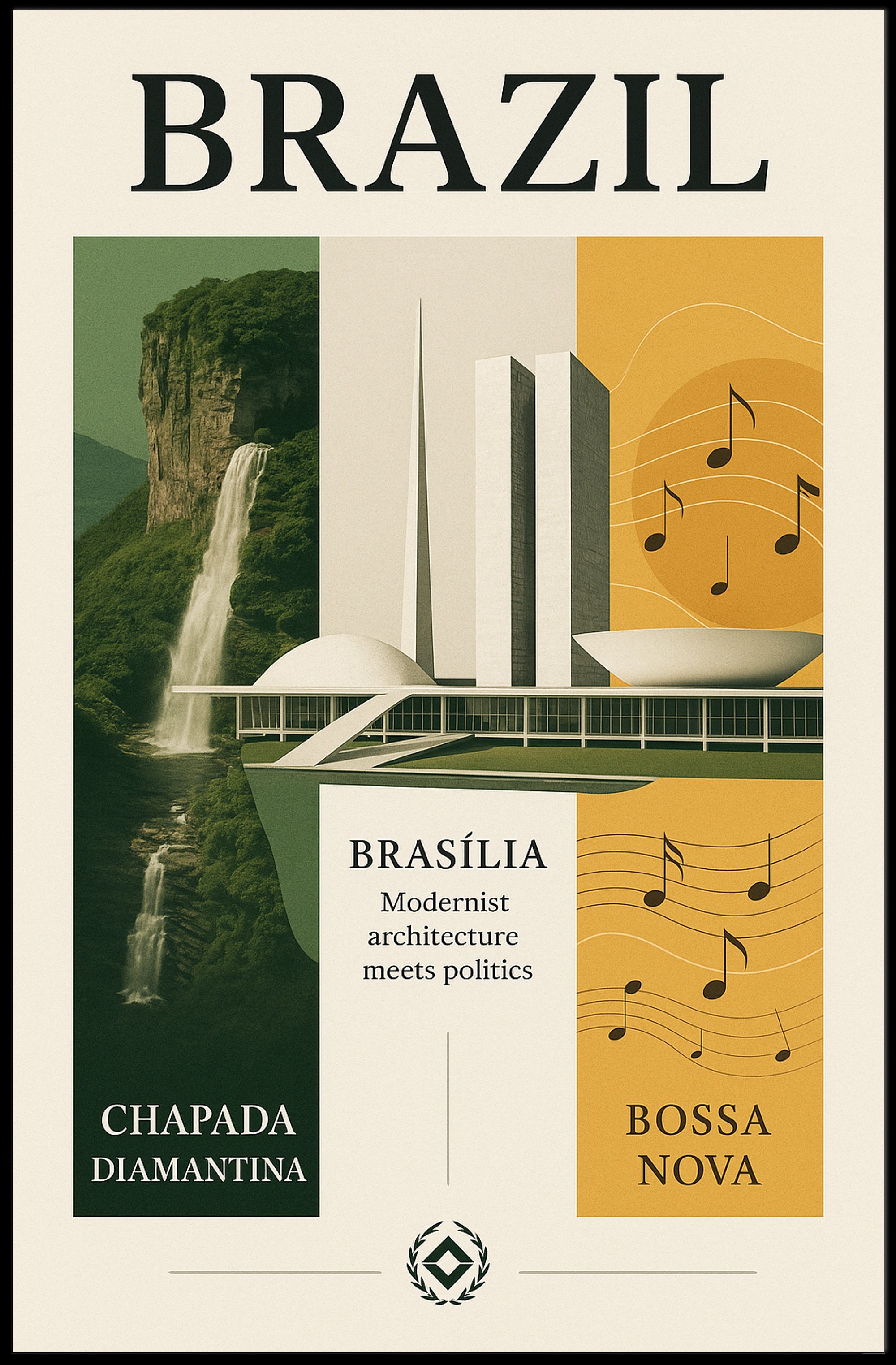 Brazil Modernist Harmony Poster PosterGoat