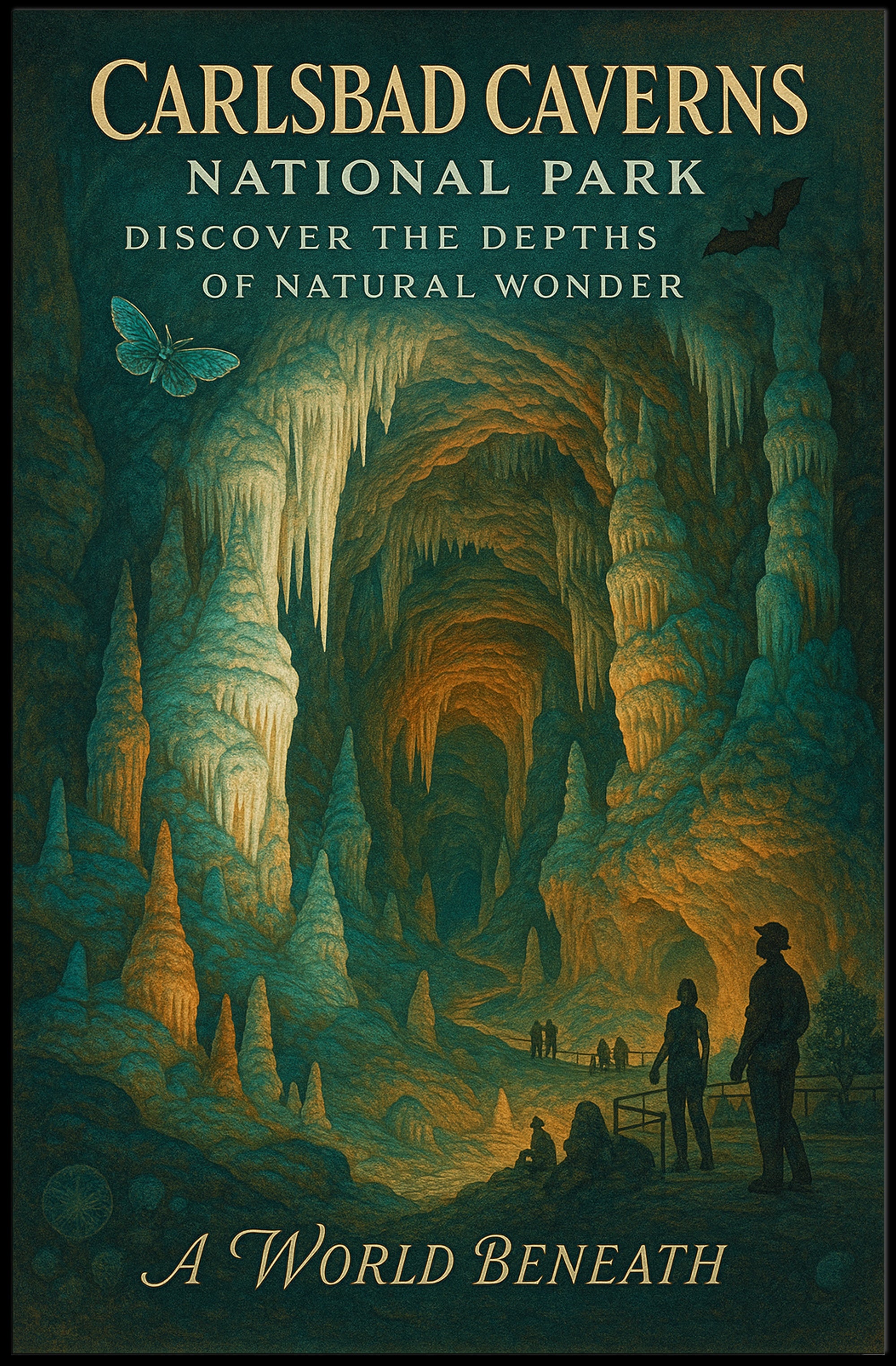 Carlsbad Caverns Adventure Awaits National Park Poster