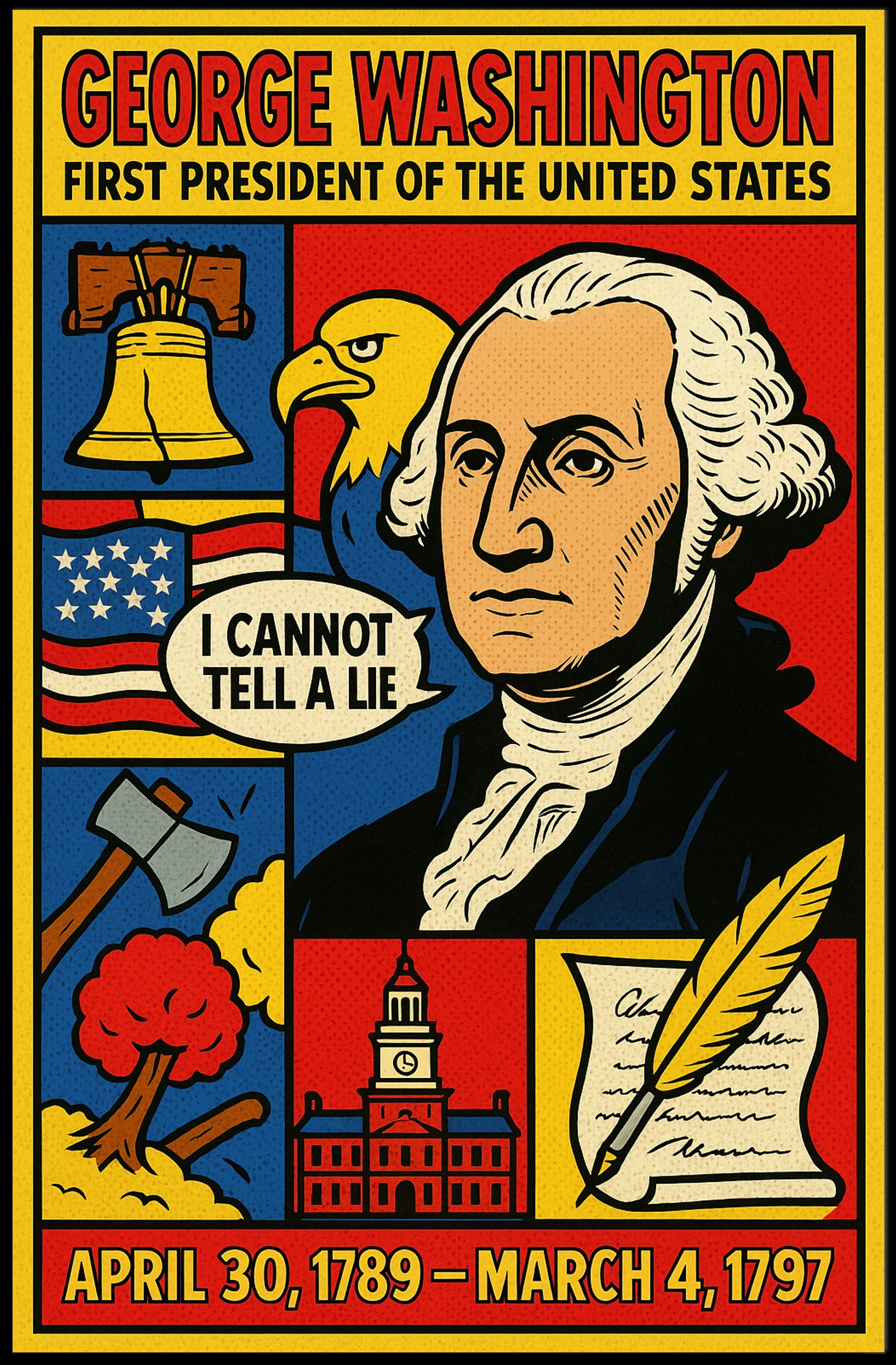 George Washington 1st President Poster PosterGoat