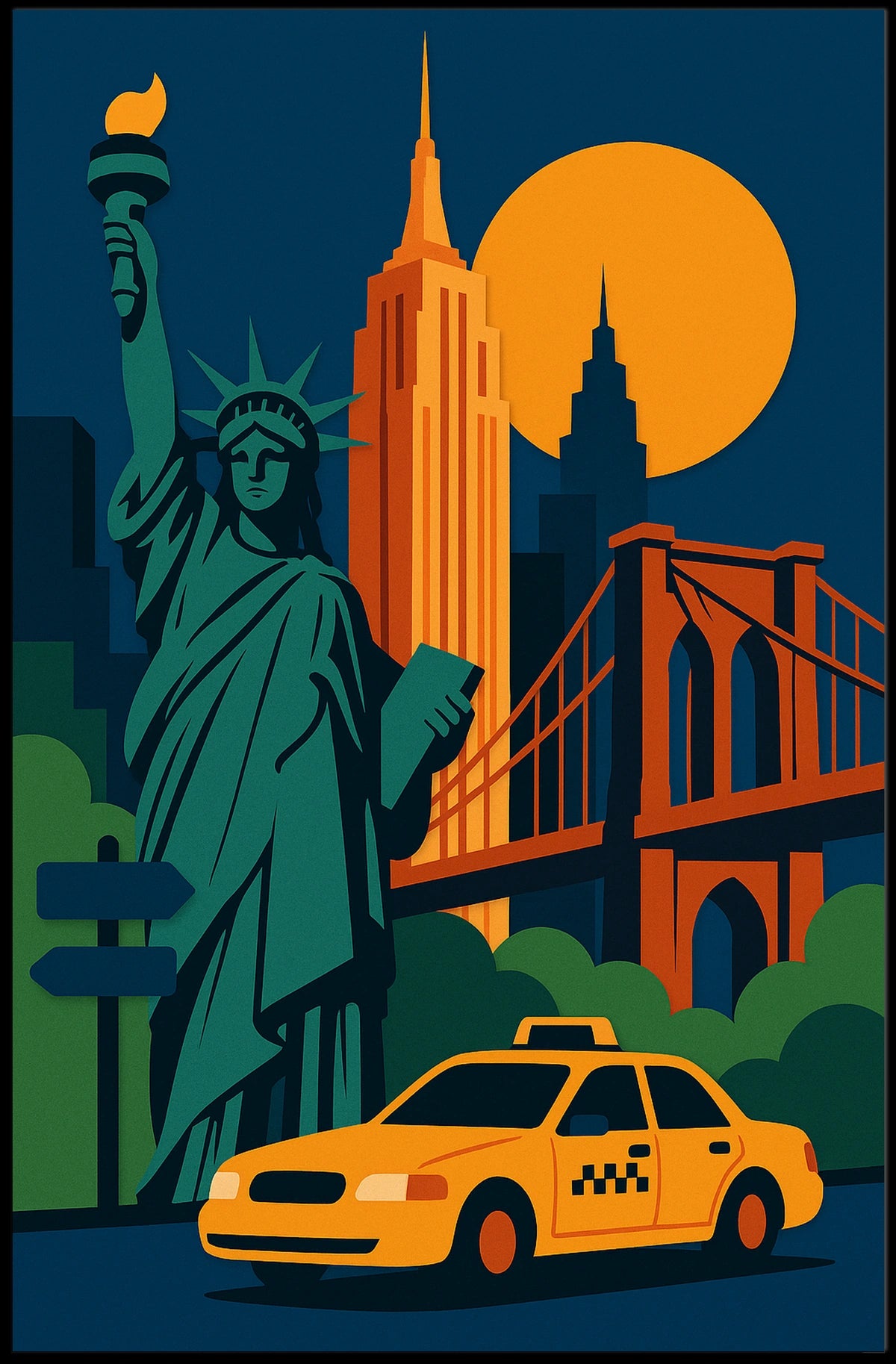 New York City Icons Poster