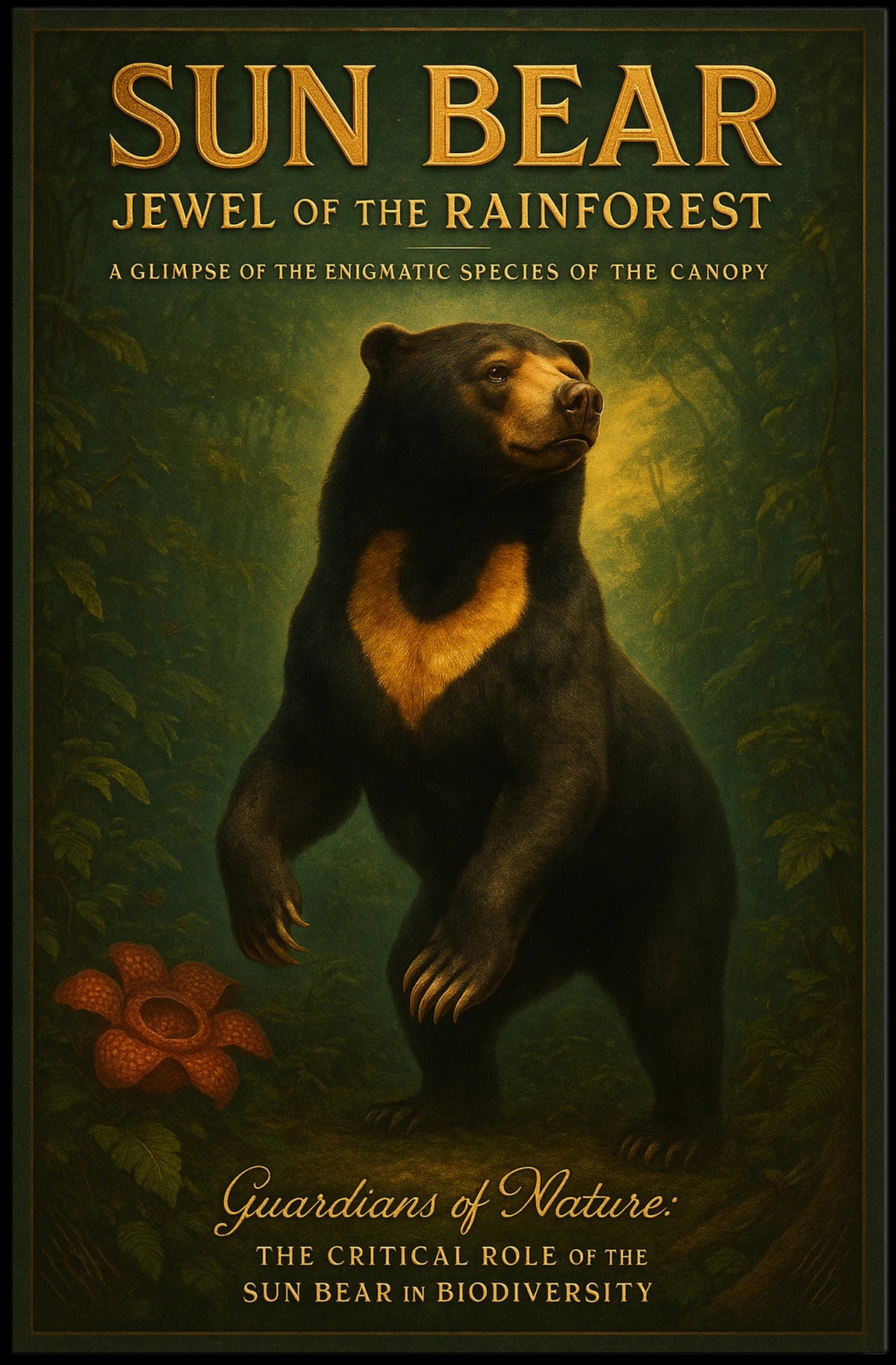 Sun Bear Jewel of the Rainforest Poster