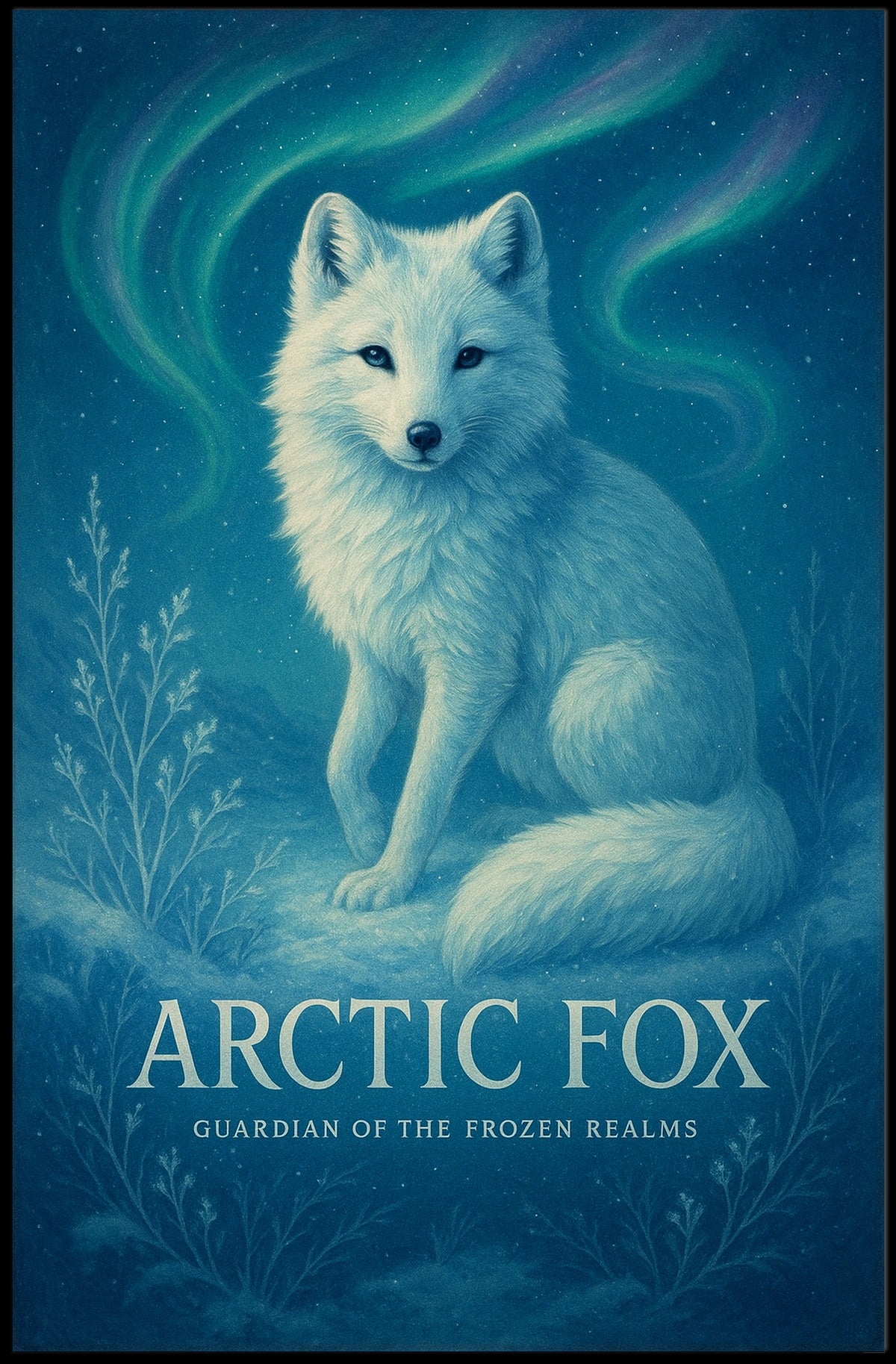 Arctic Fox Guardian of the Frozen Realms Poster