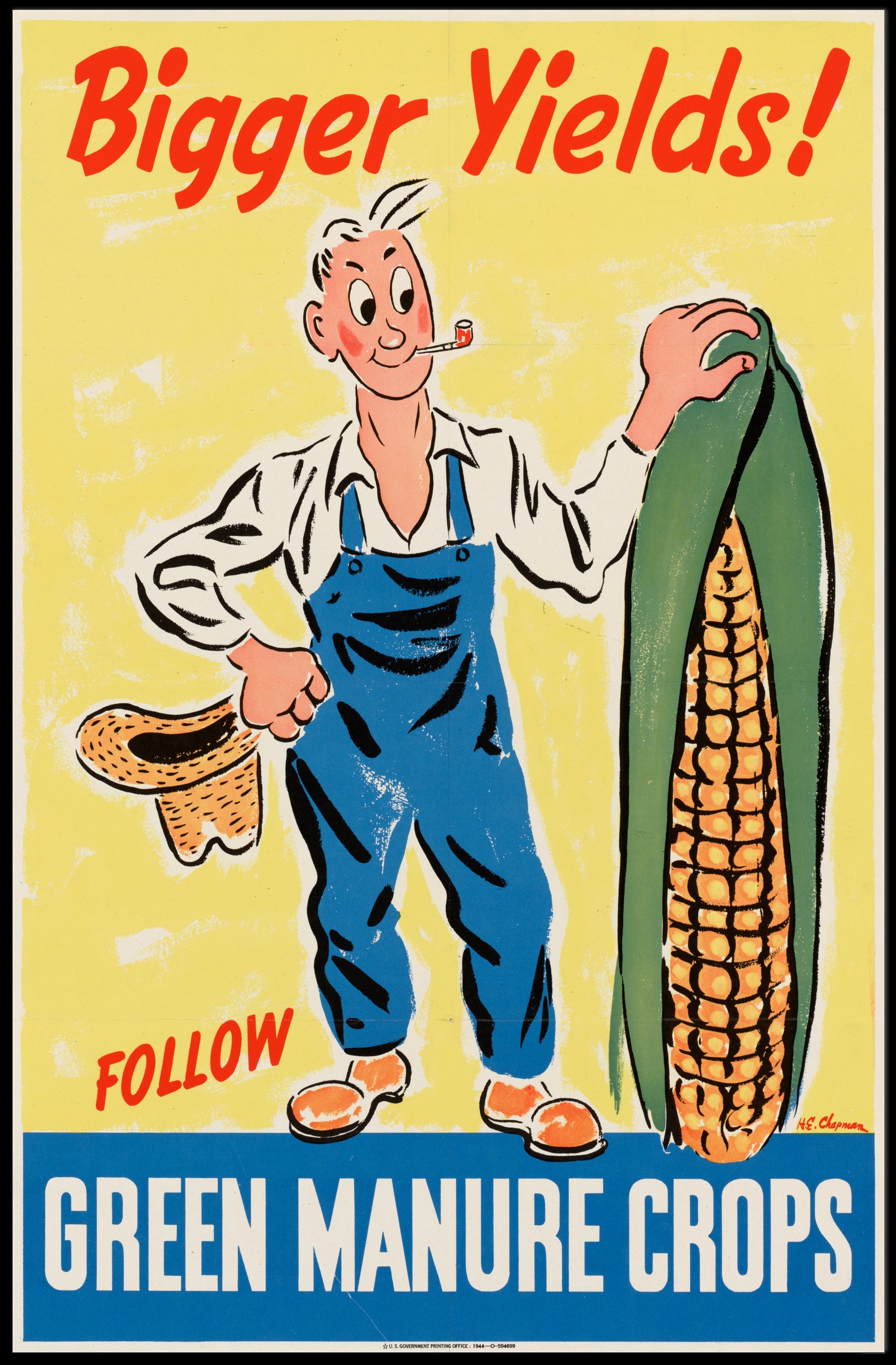 Agriculture Innovation Vintage Art: Mid-Century Propaganda Poster PosterGoat