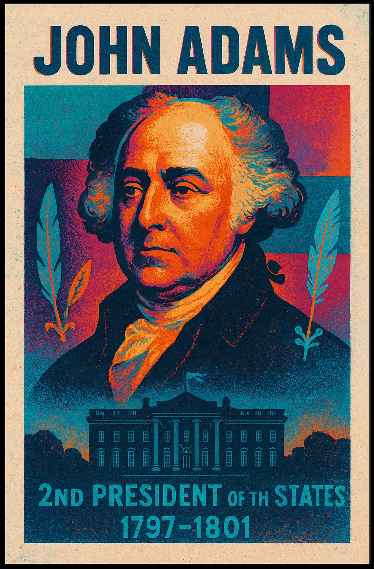John Adams 2nd President Poster