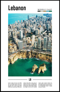 Beirut Skyline Vivid Urban Landscape Travel Poster PosterGoat
