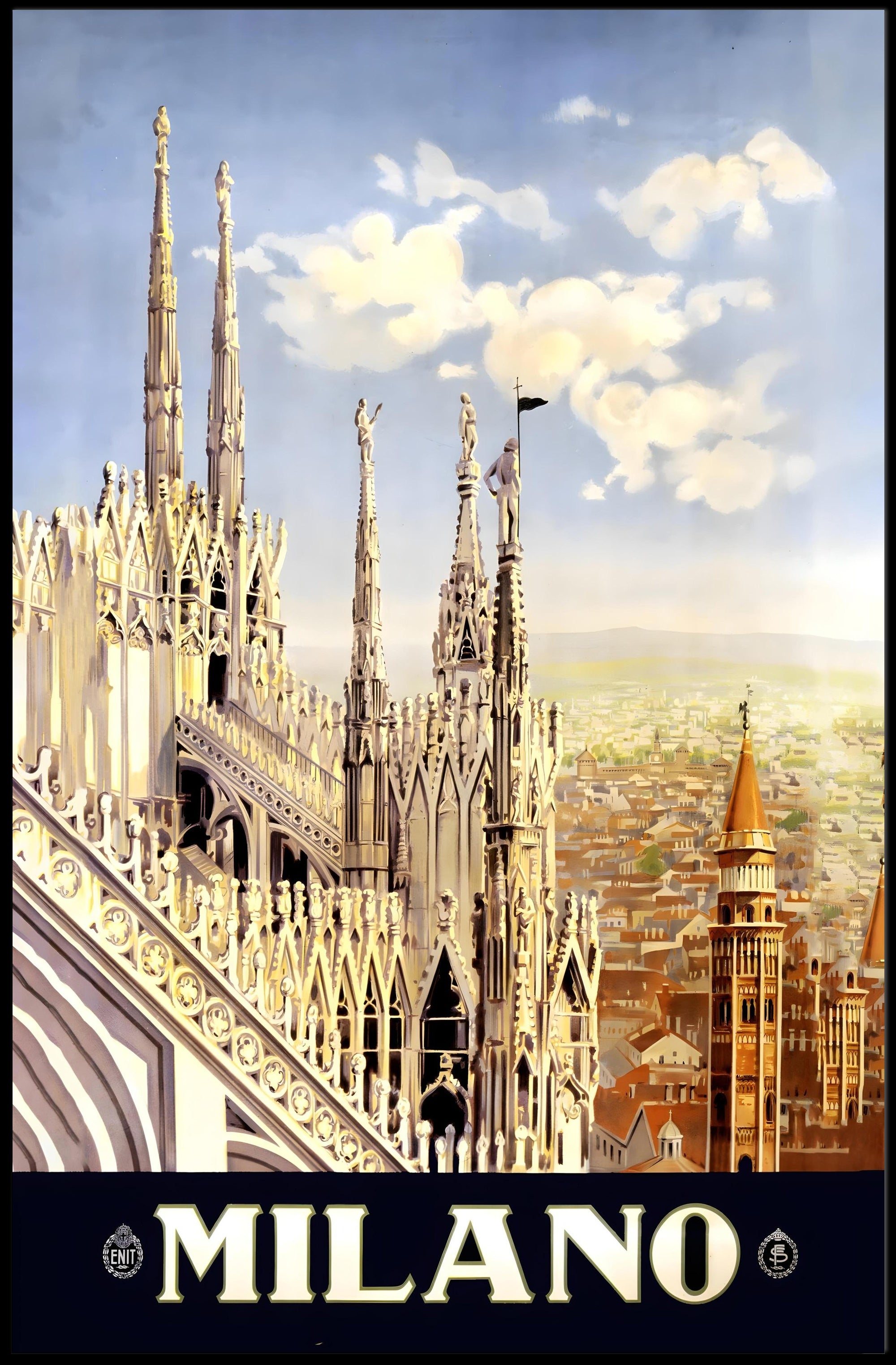 Vintage Milan Cathedral Poster