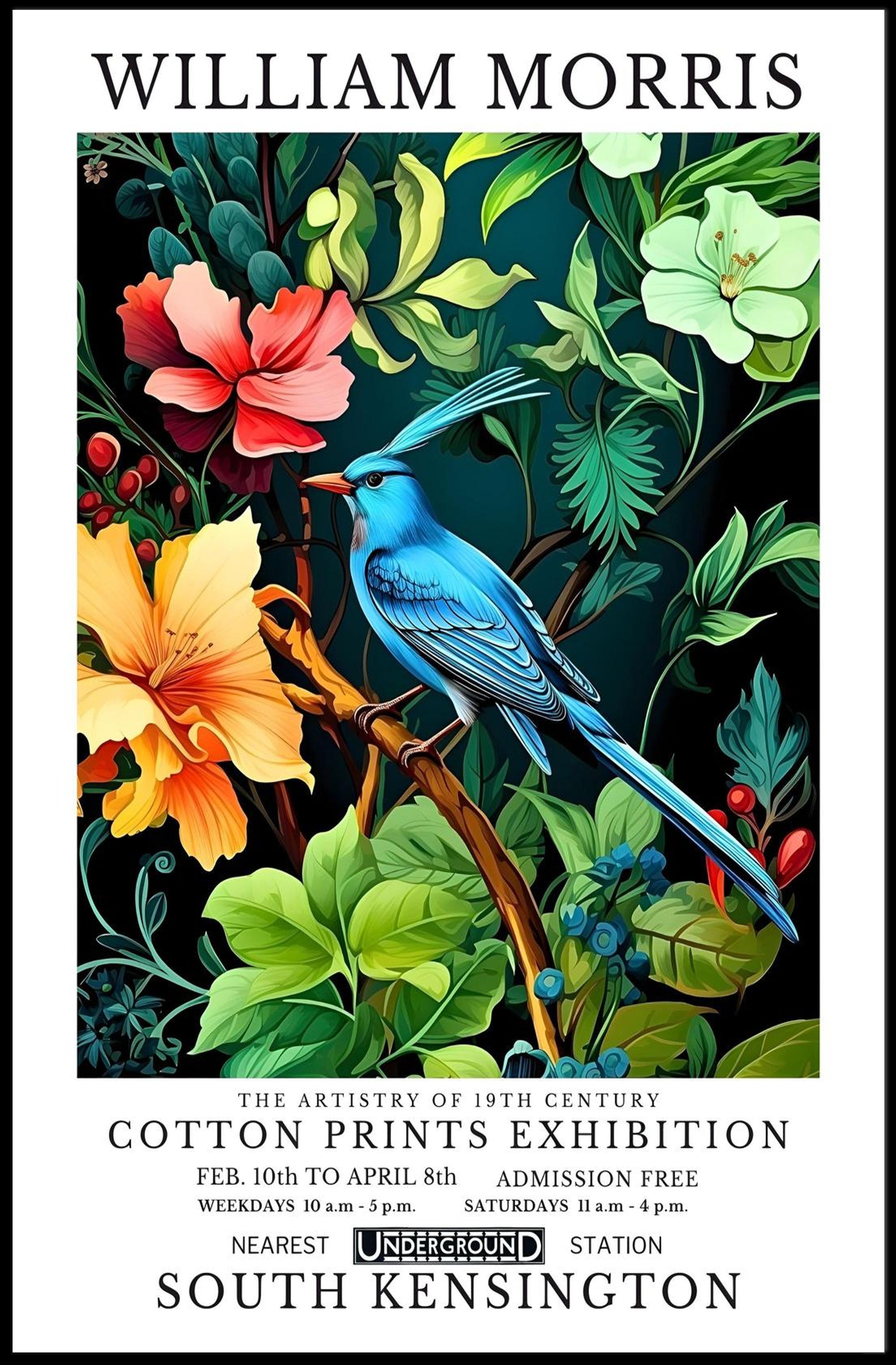 19th-Century William Morris Cotton Prints Artistic Poster