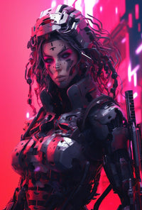 Futuristic Cyborg High-Tech Cyberpunk Poster Sci-Fi Poster