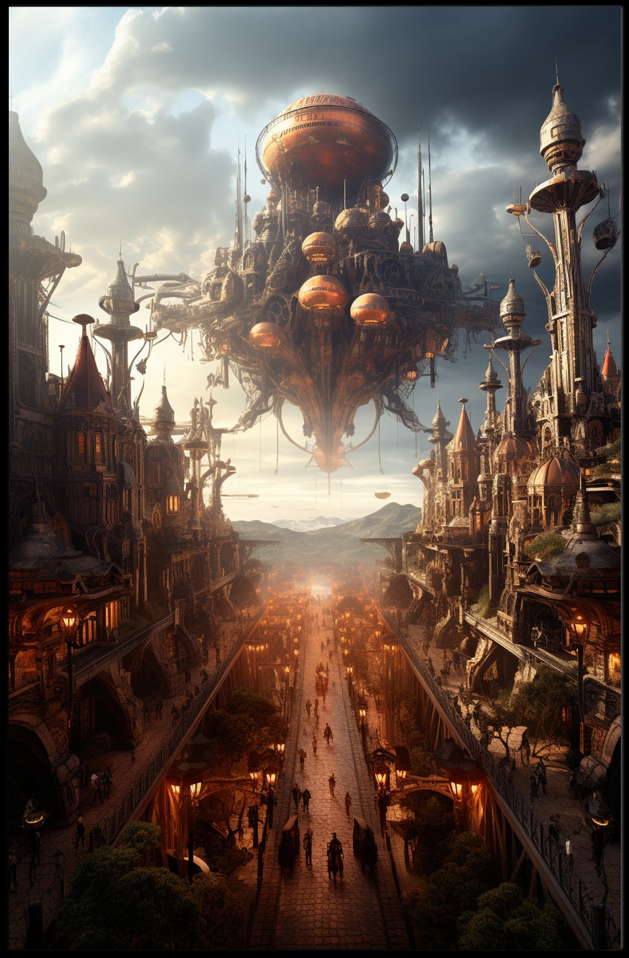 The Floating Cityscape Poster