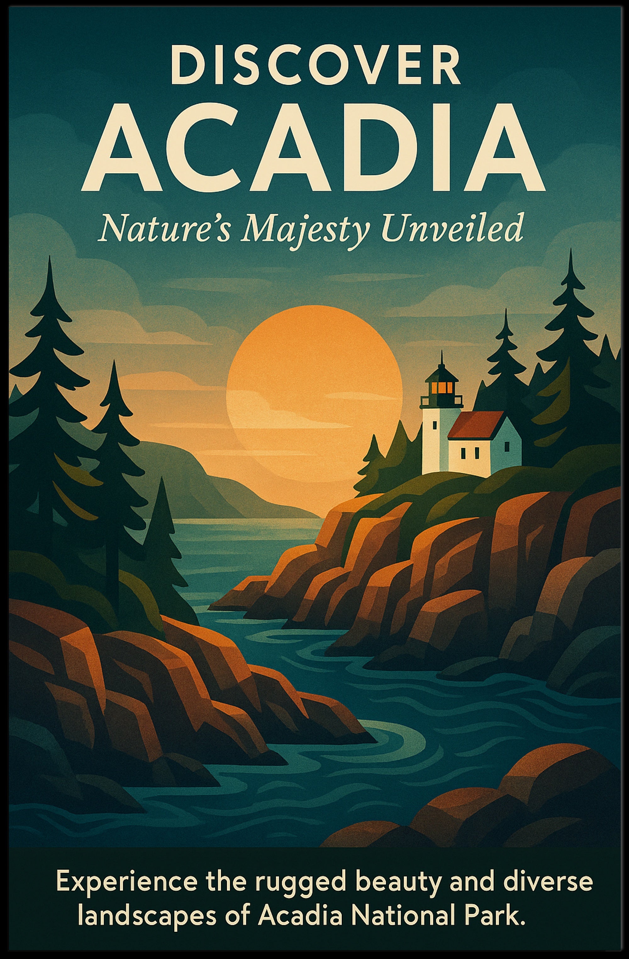 Discover Acadia Poster PosterGoat